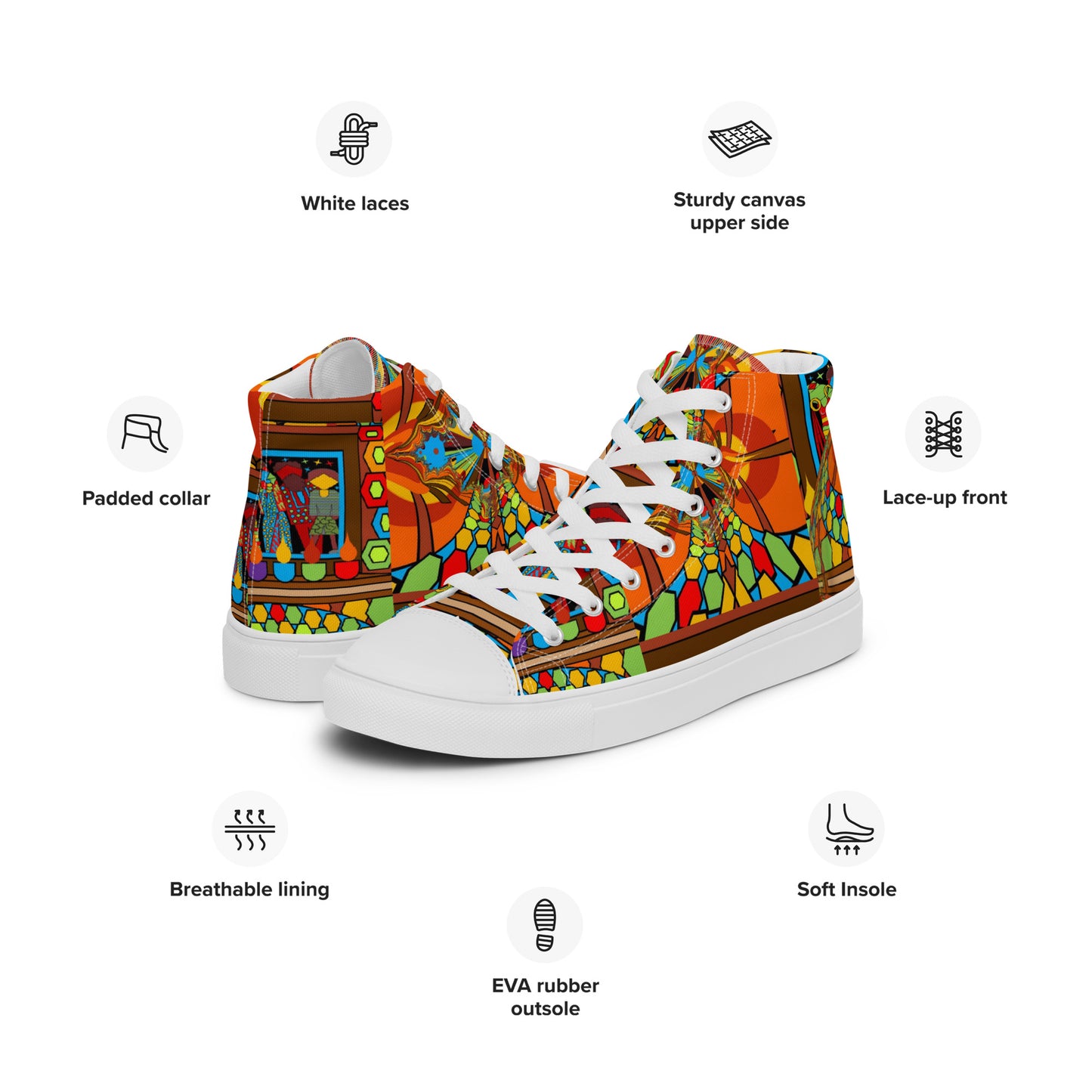 Women’s high top canvas shoes