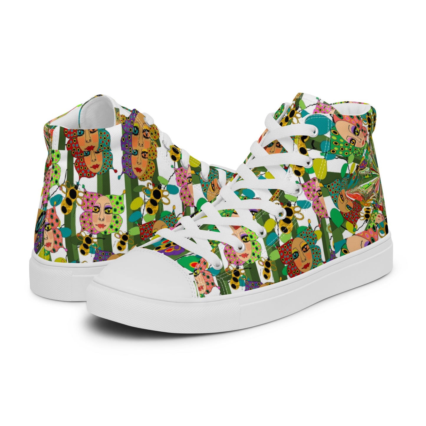 Women’s high top canvas shoes