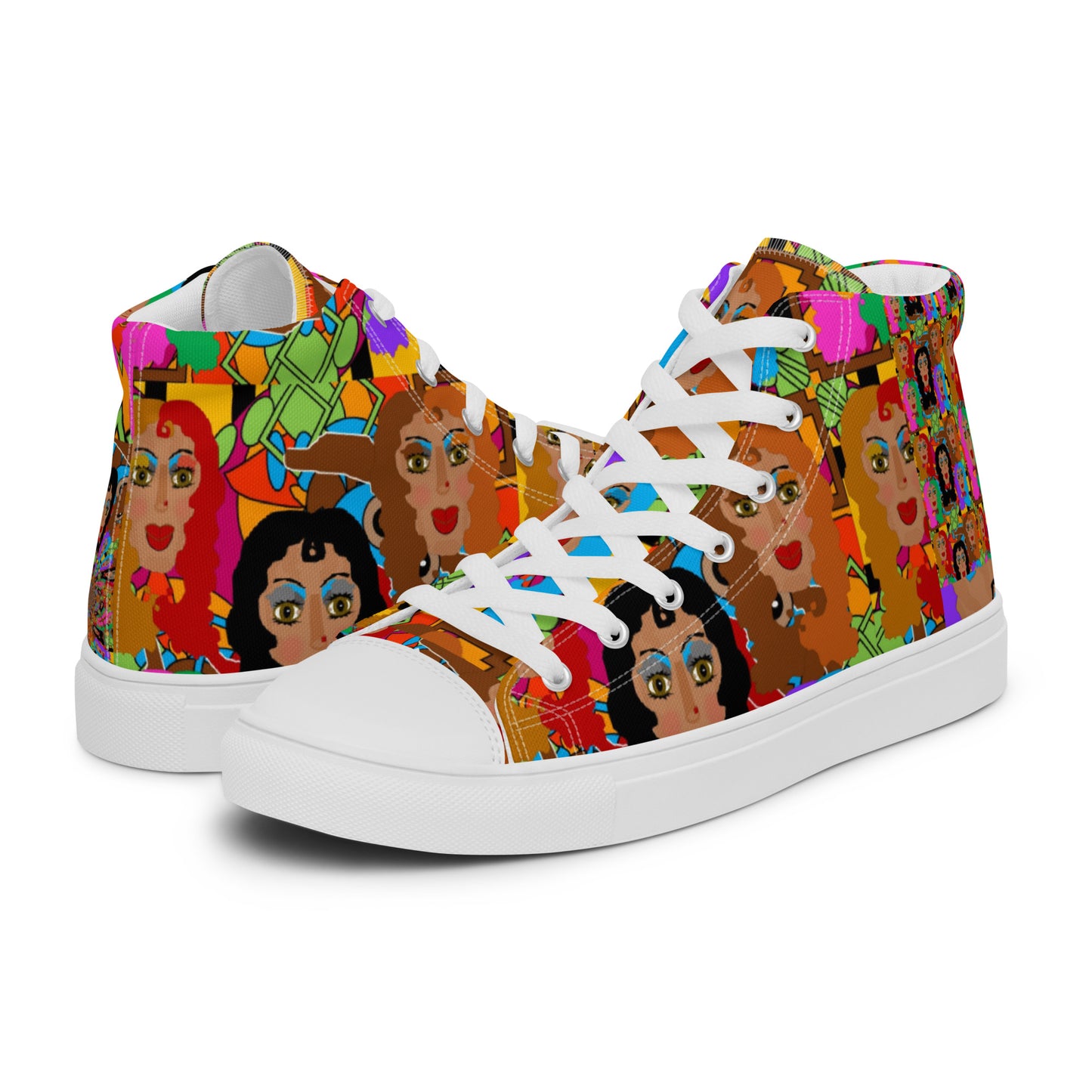 Women’s high top canvas shoes