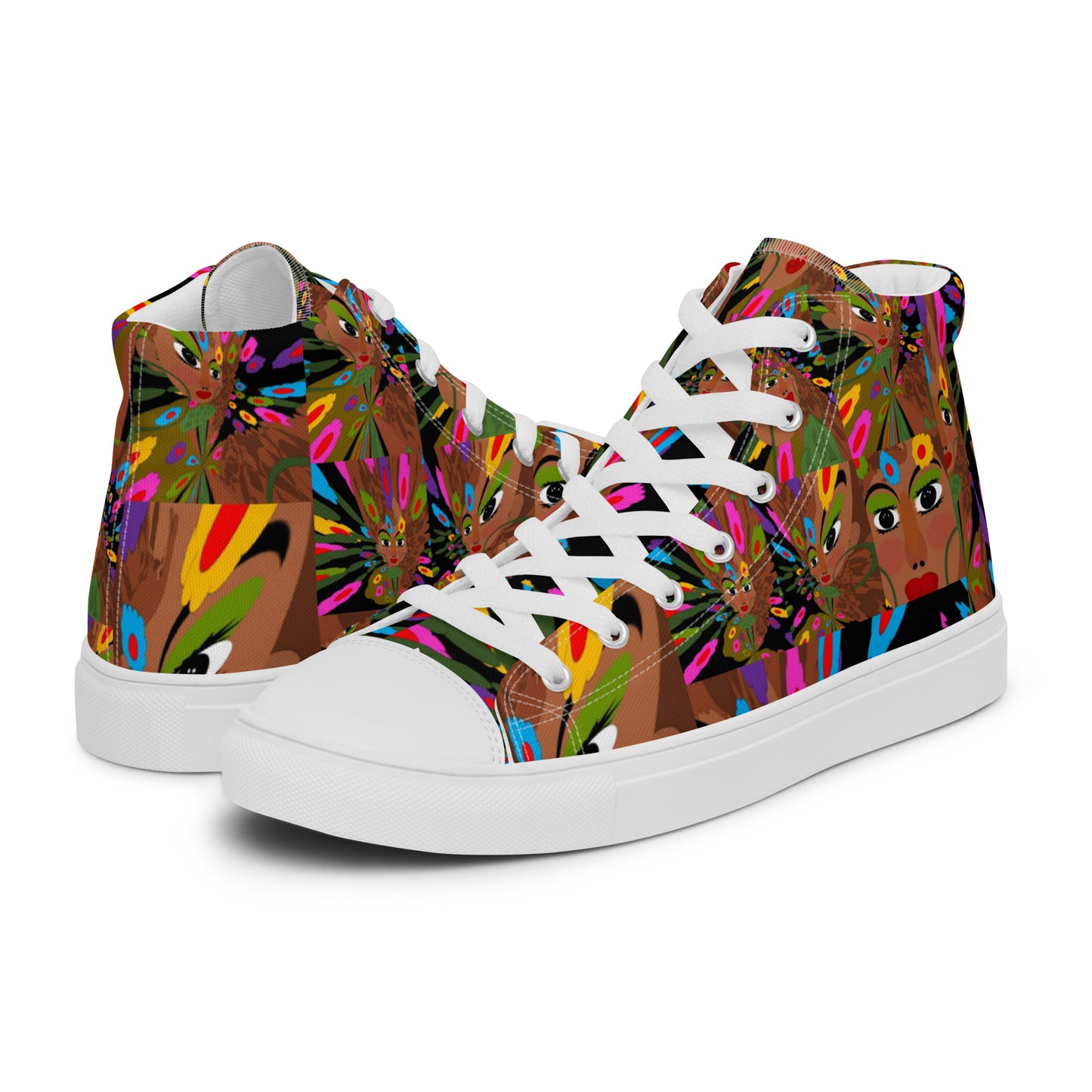 Women’s high top canvas shoes