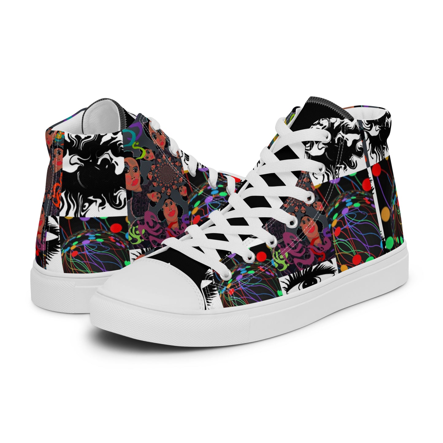 Women’s high top canvas shoes