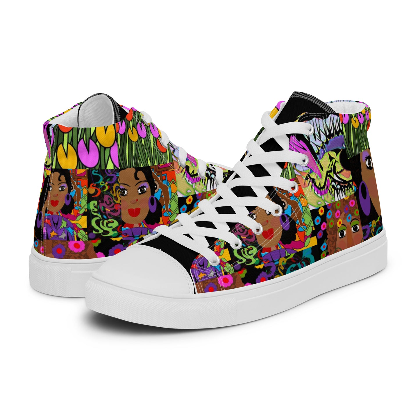 Women’s high top canvas shoes