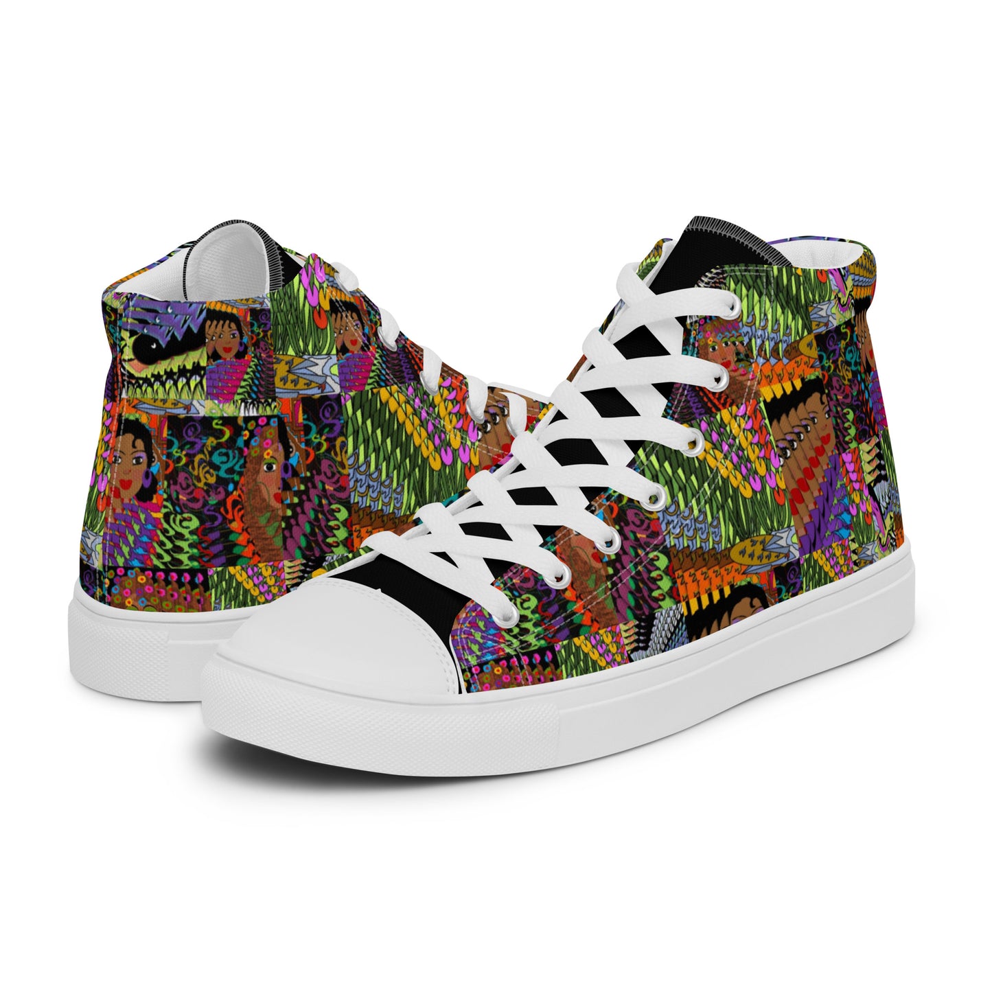 Women’s high top canvas shoes