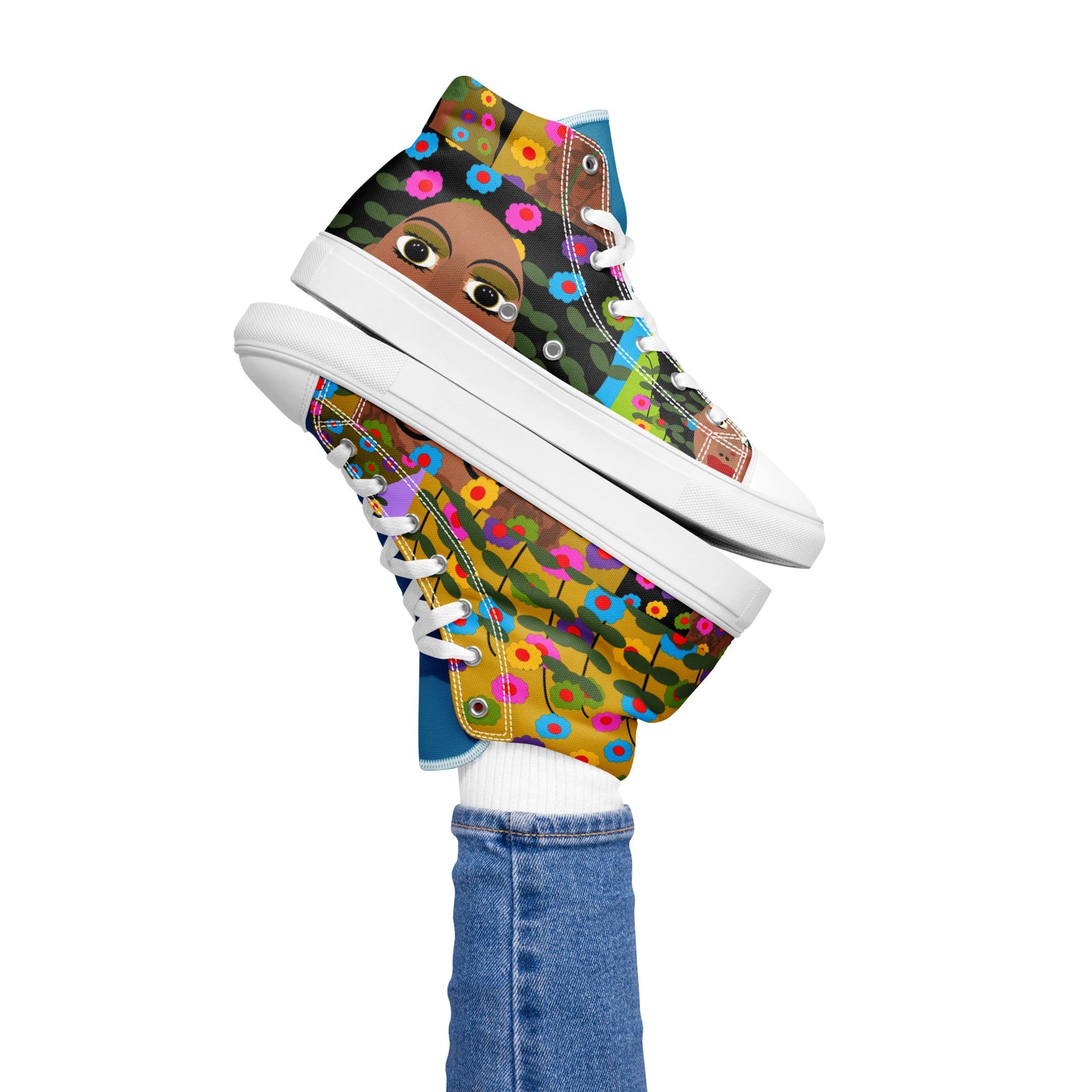 Women’s high top canvas shoes