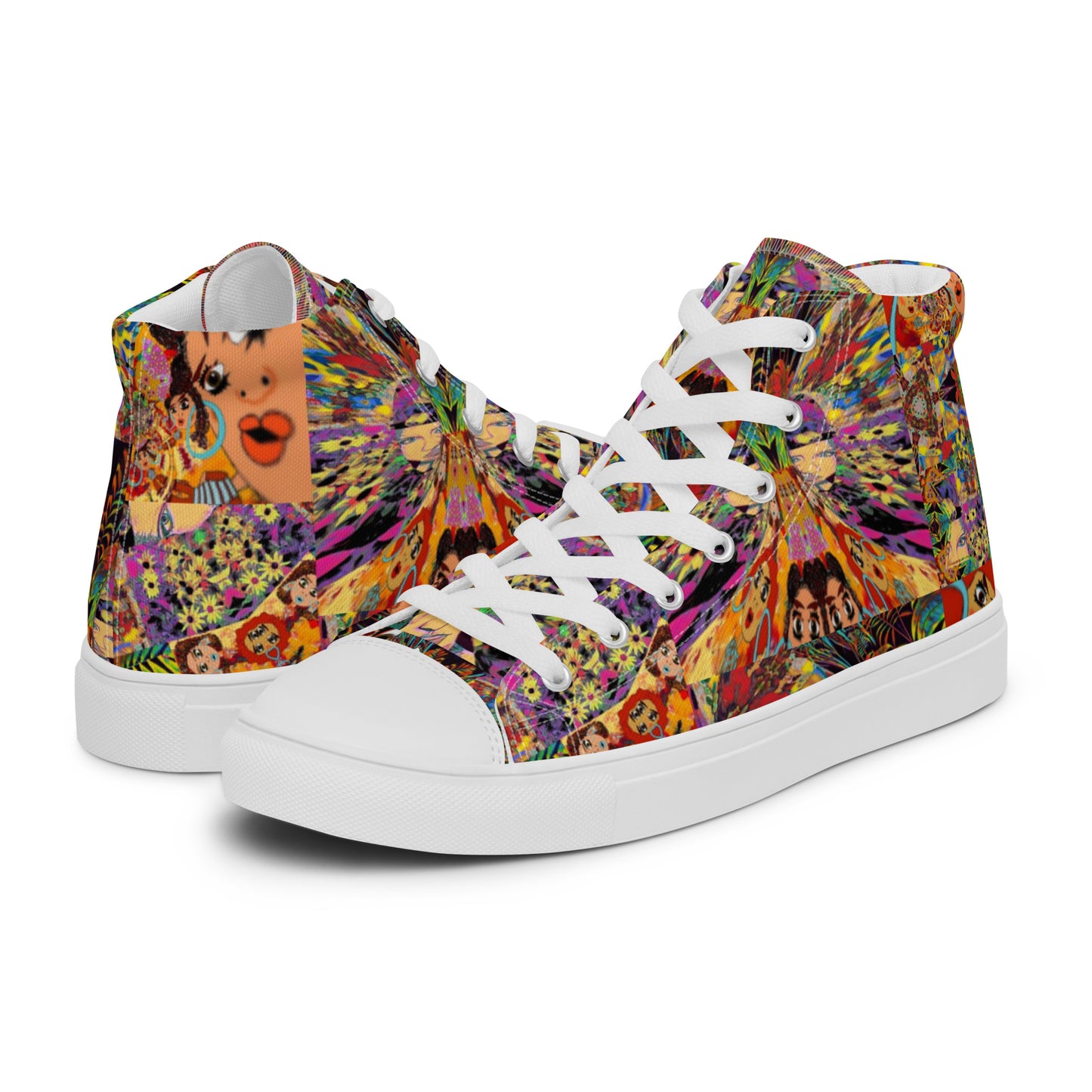 Women’s high top canvas shoes