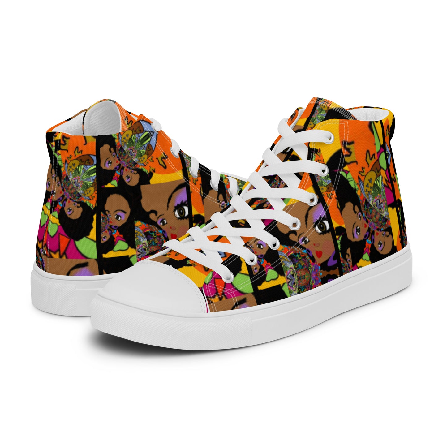 Women’s high top canvas shoes