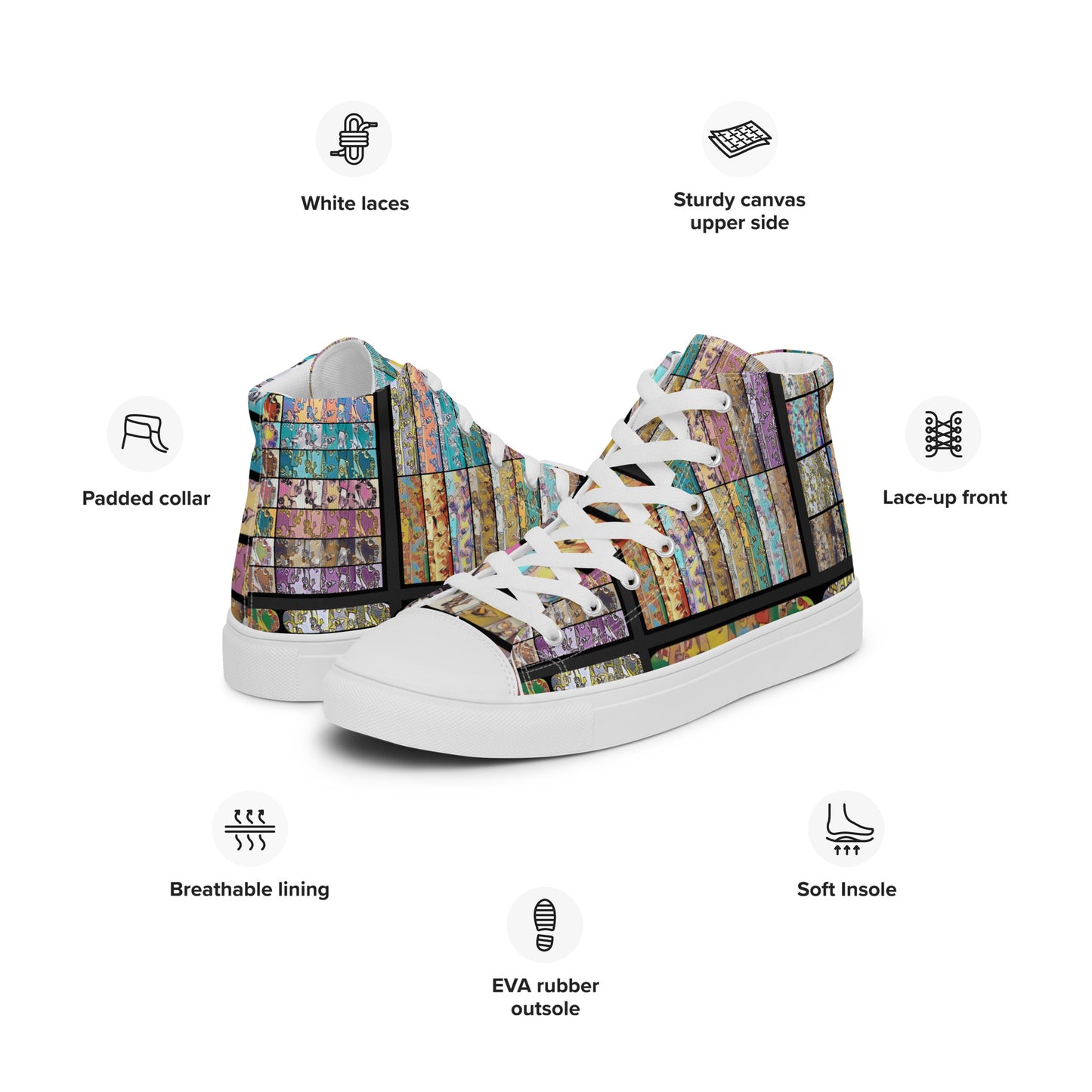 Women’s high top canvas shoes