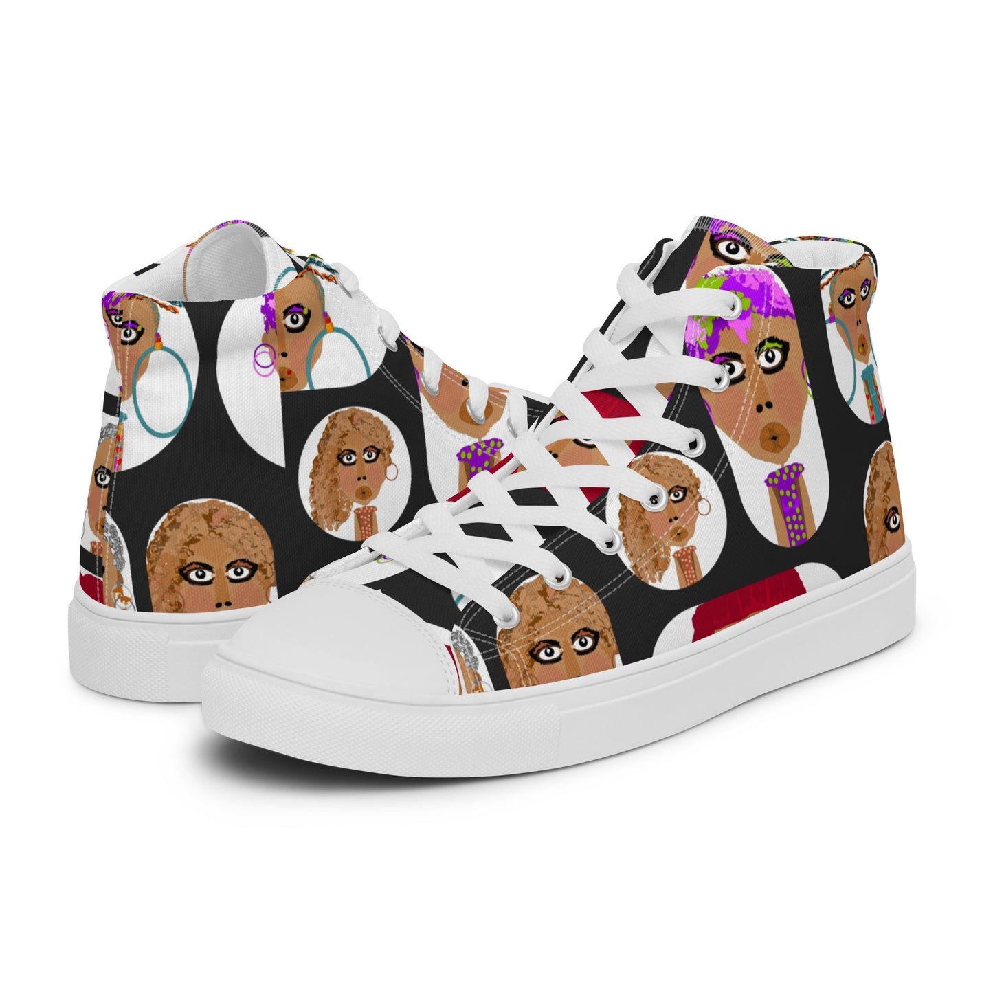 Women’s high top canvas shoes