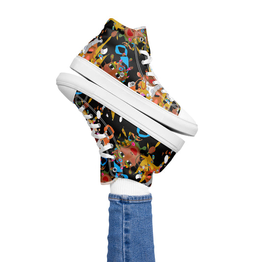 Women’s high top canvas shoes