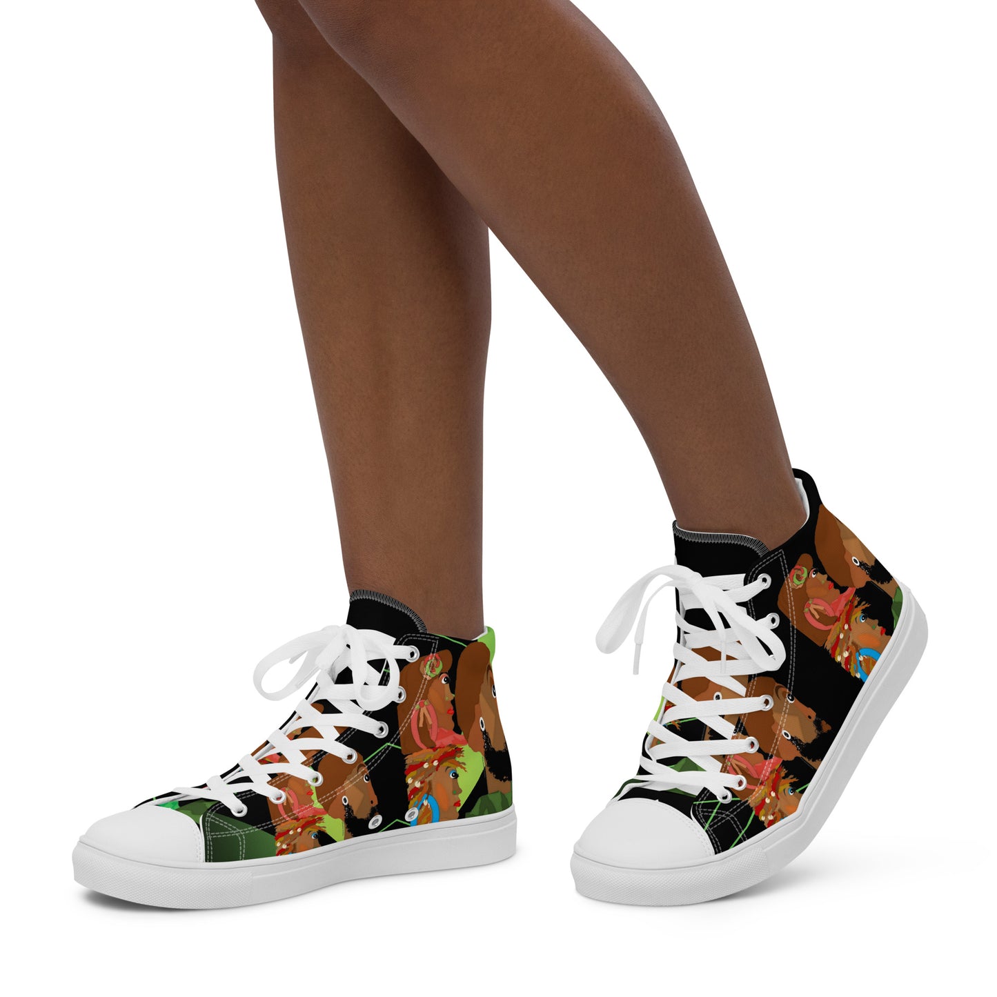 Women’s high top canvas shoes