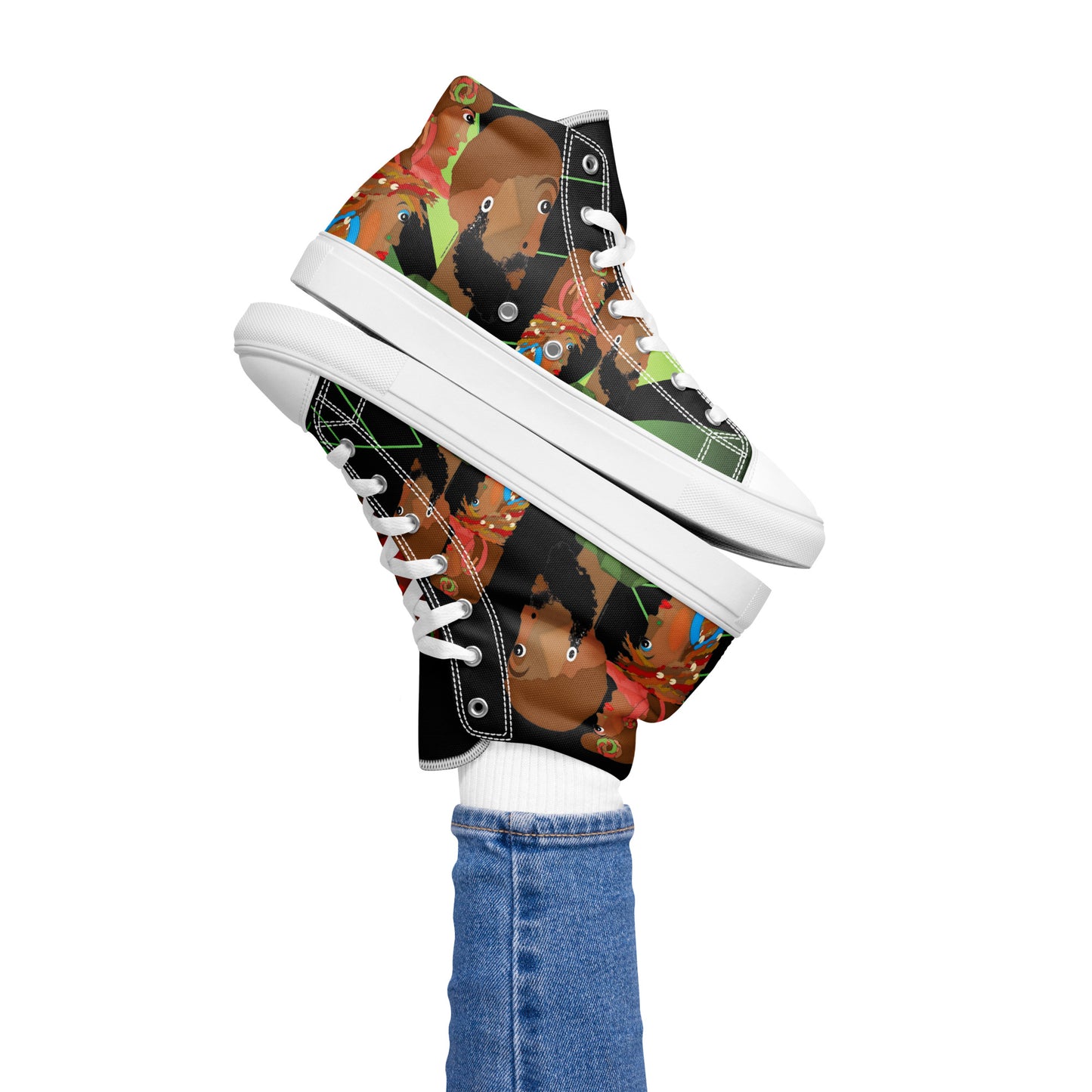 Women’s high top canvas shoes