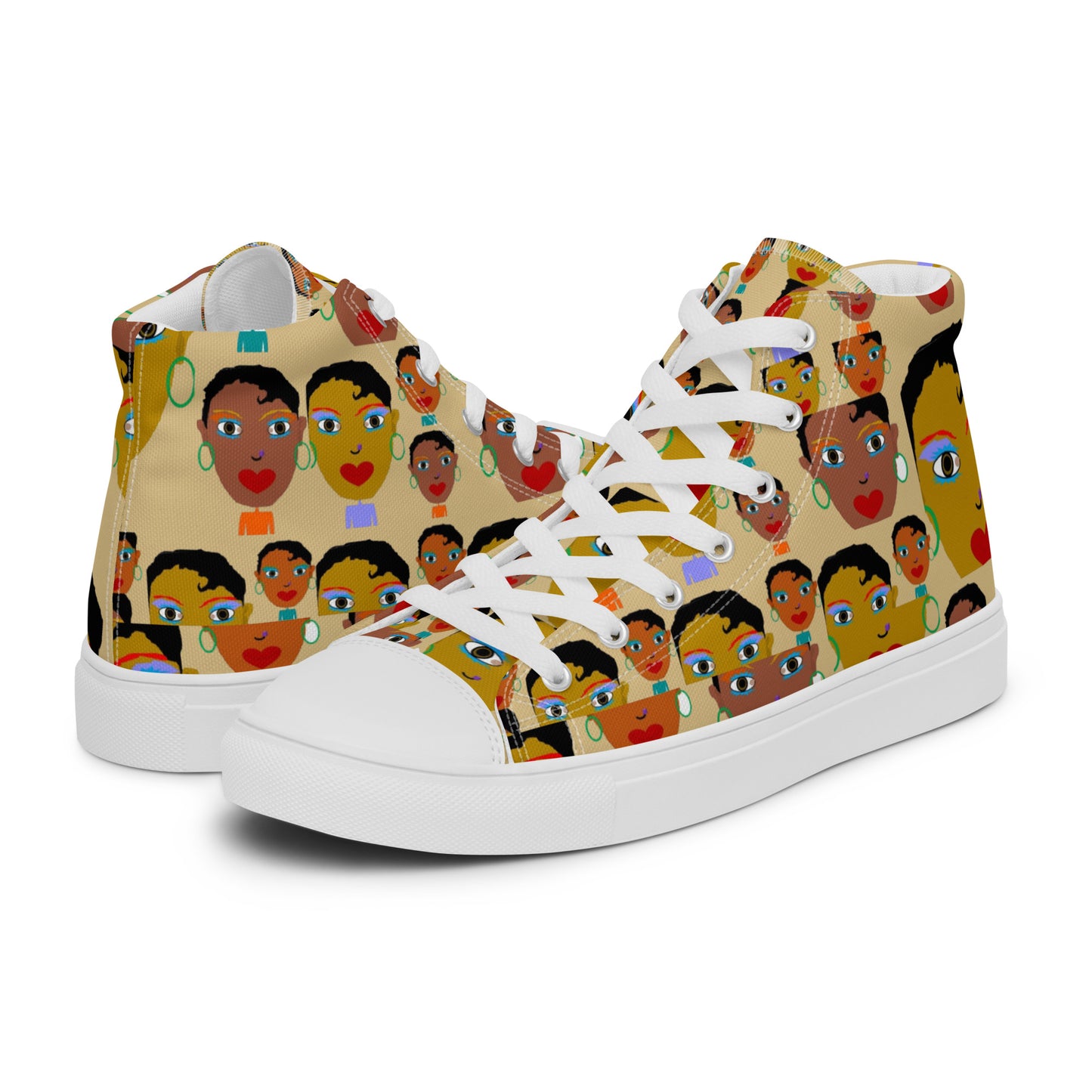 Women’s high top canvas shoes