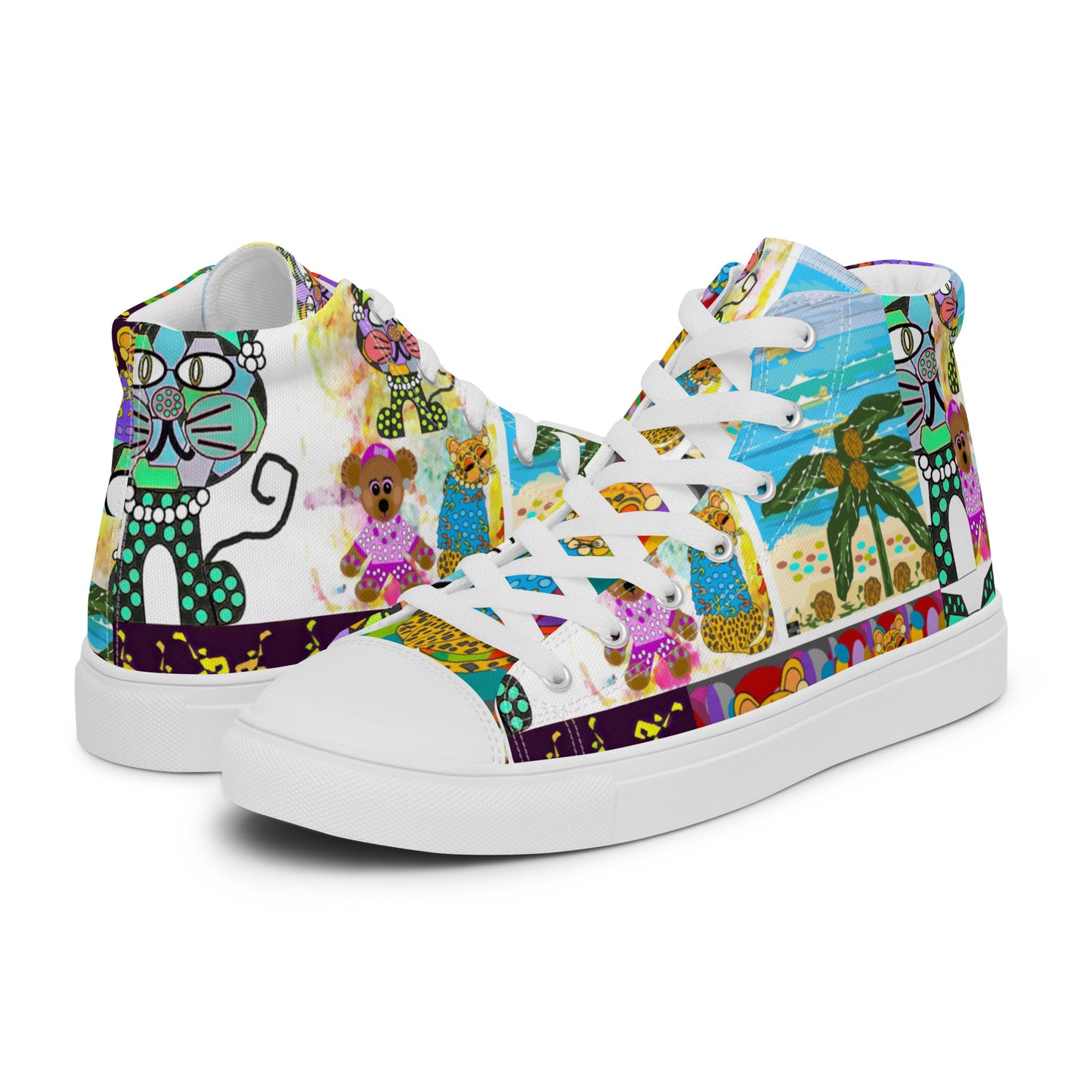 Women’s high top canvas shoes