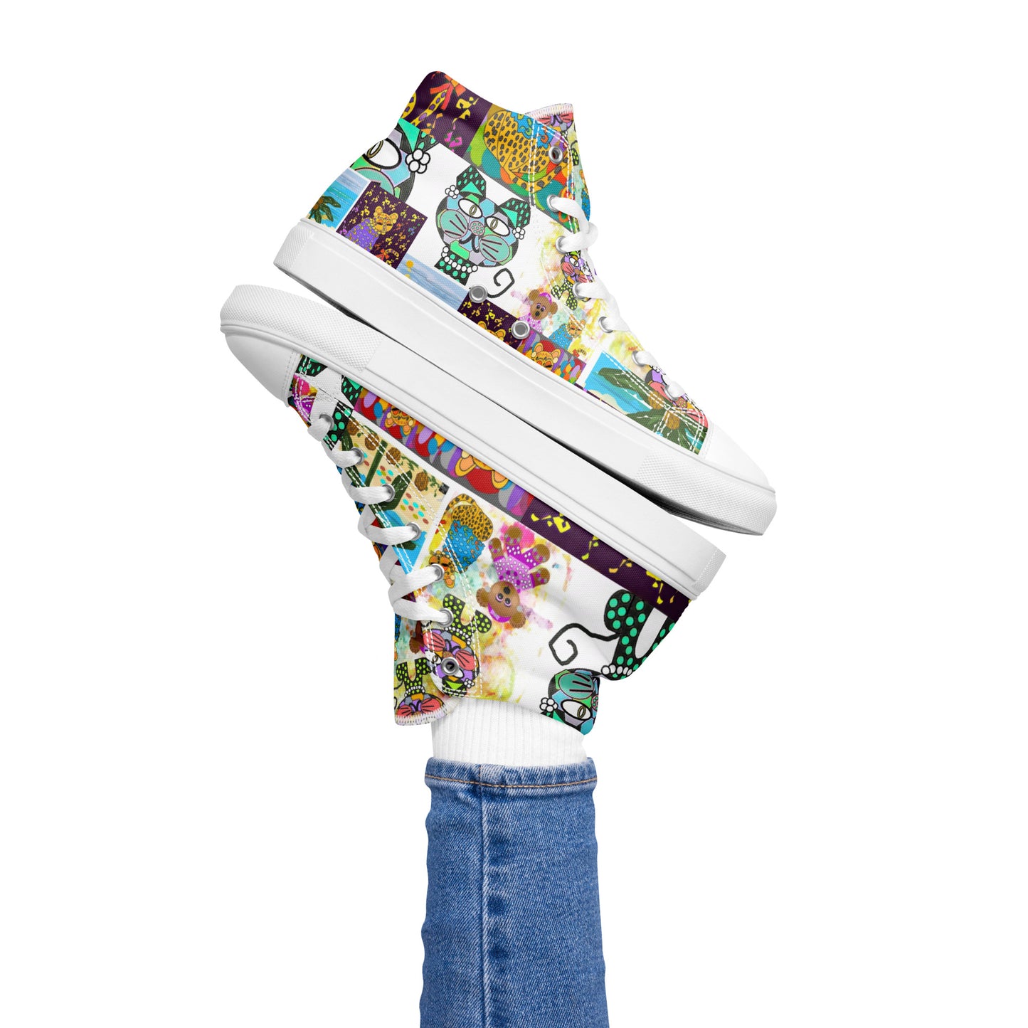 Women’s high top canvas shoes