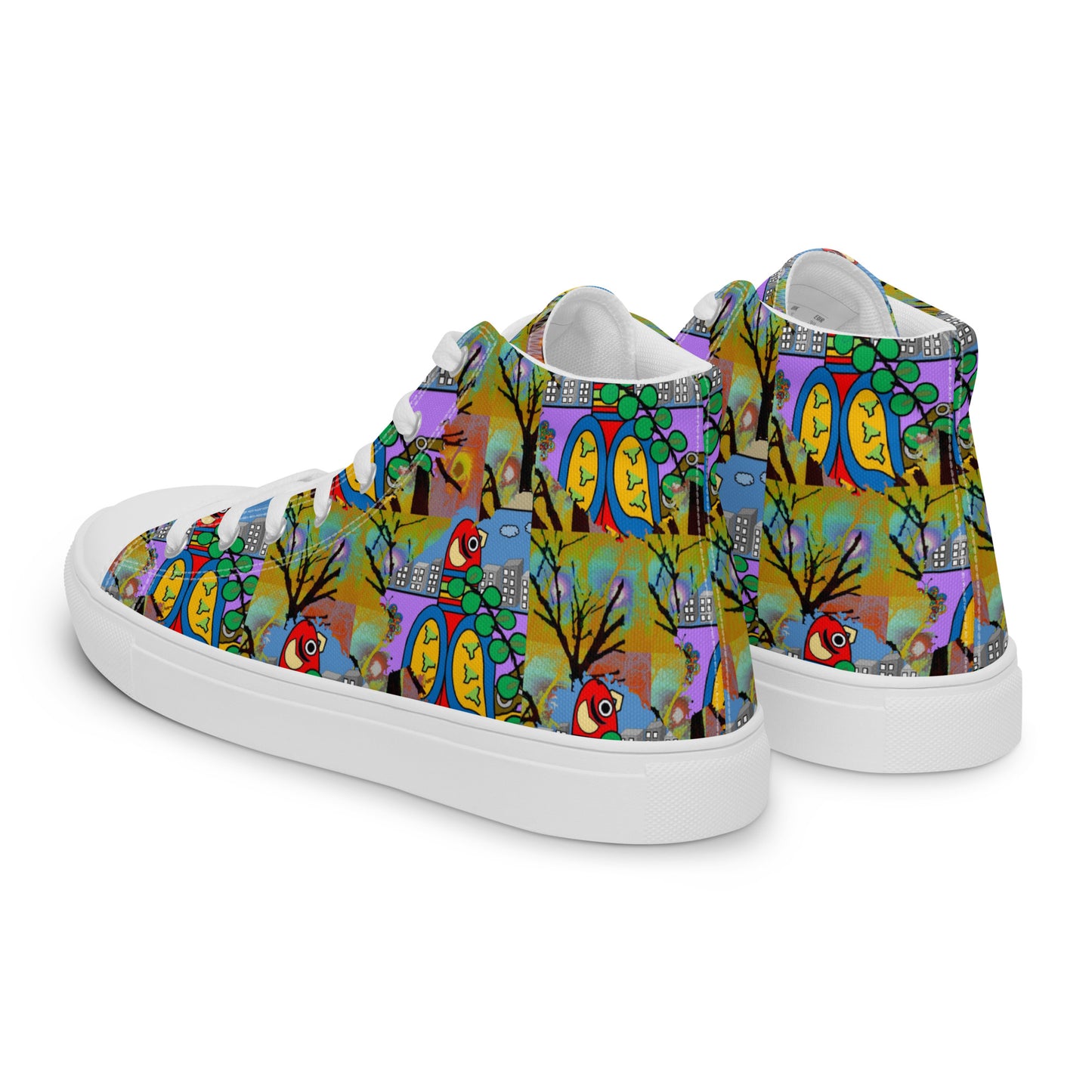 Women’s high top canvas shoes