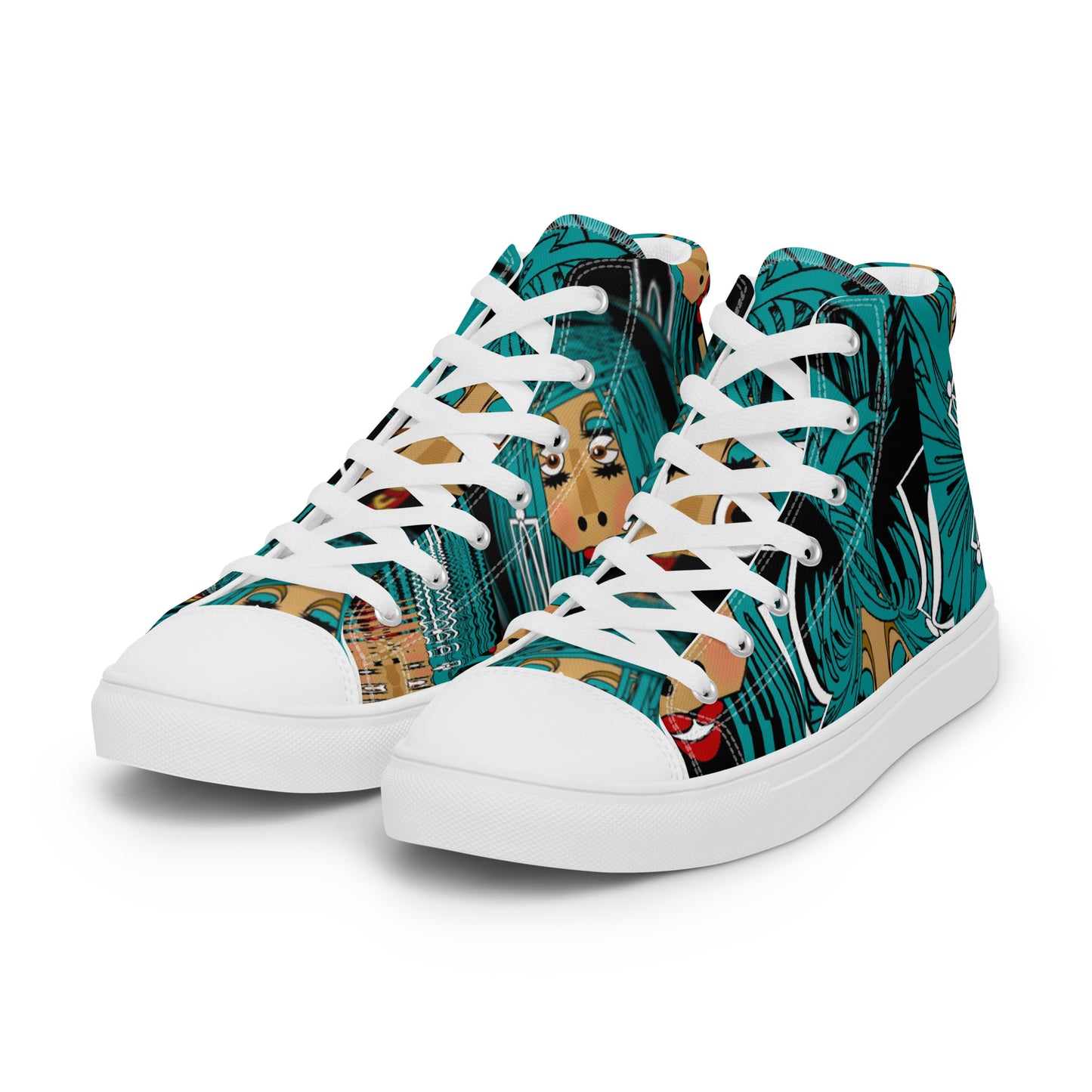 Women’s high top canvas shoes