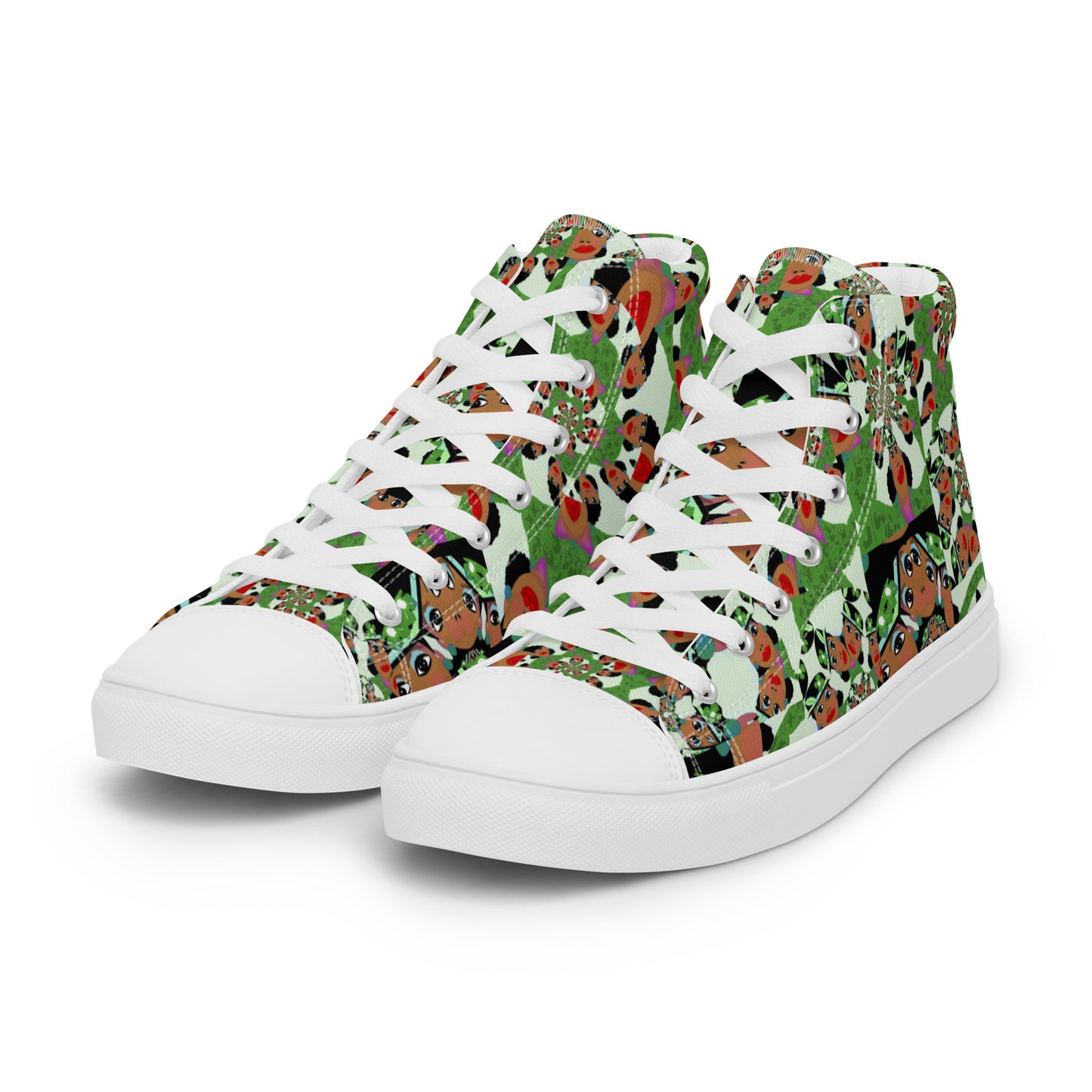 Women’s high top canvas shoes