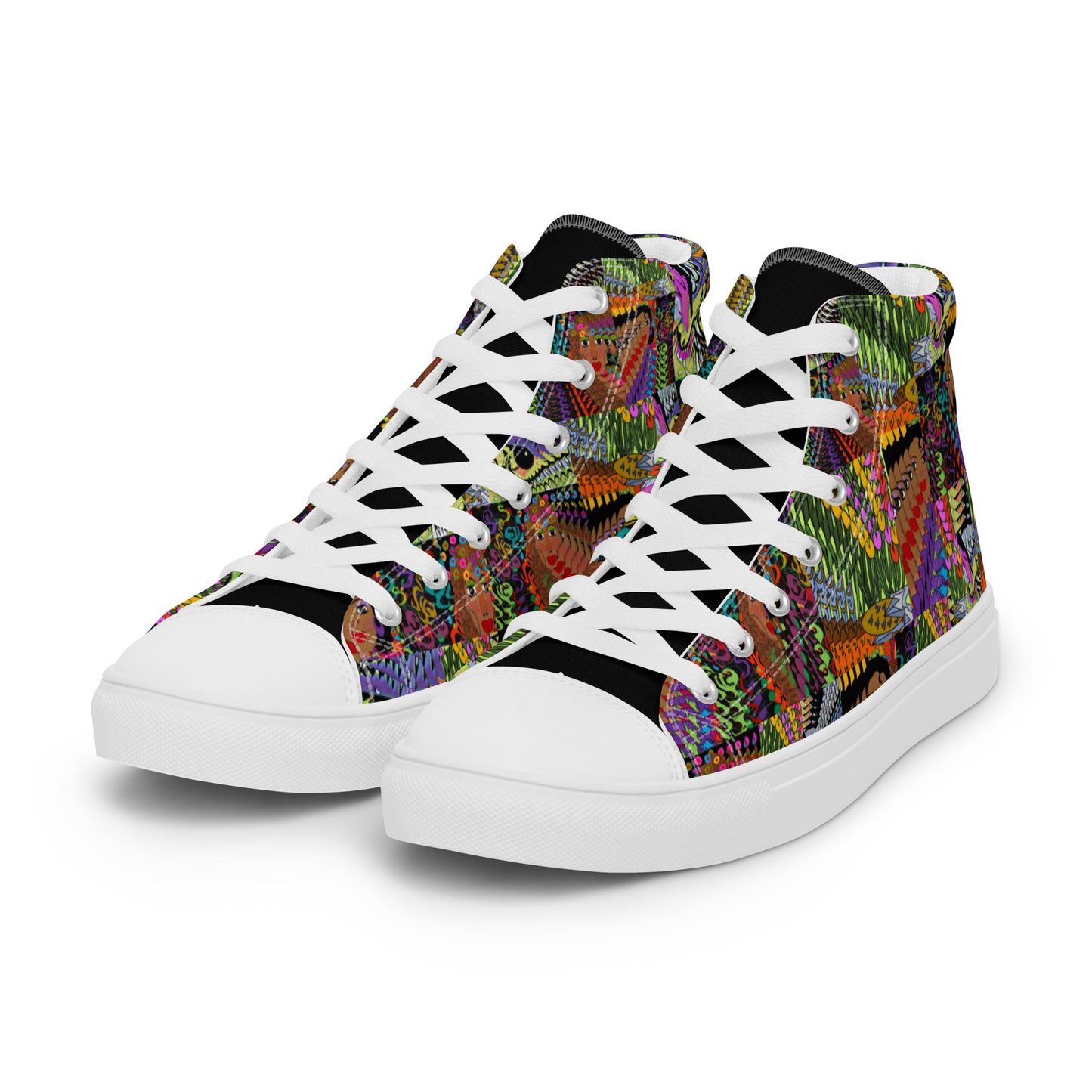 Women’s high top canvas shoes