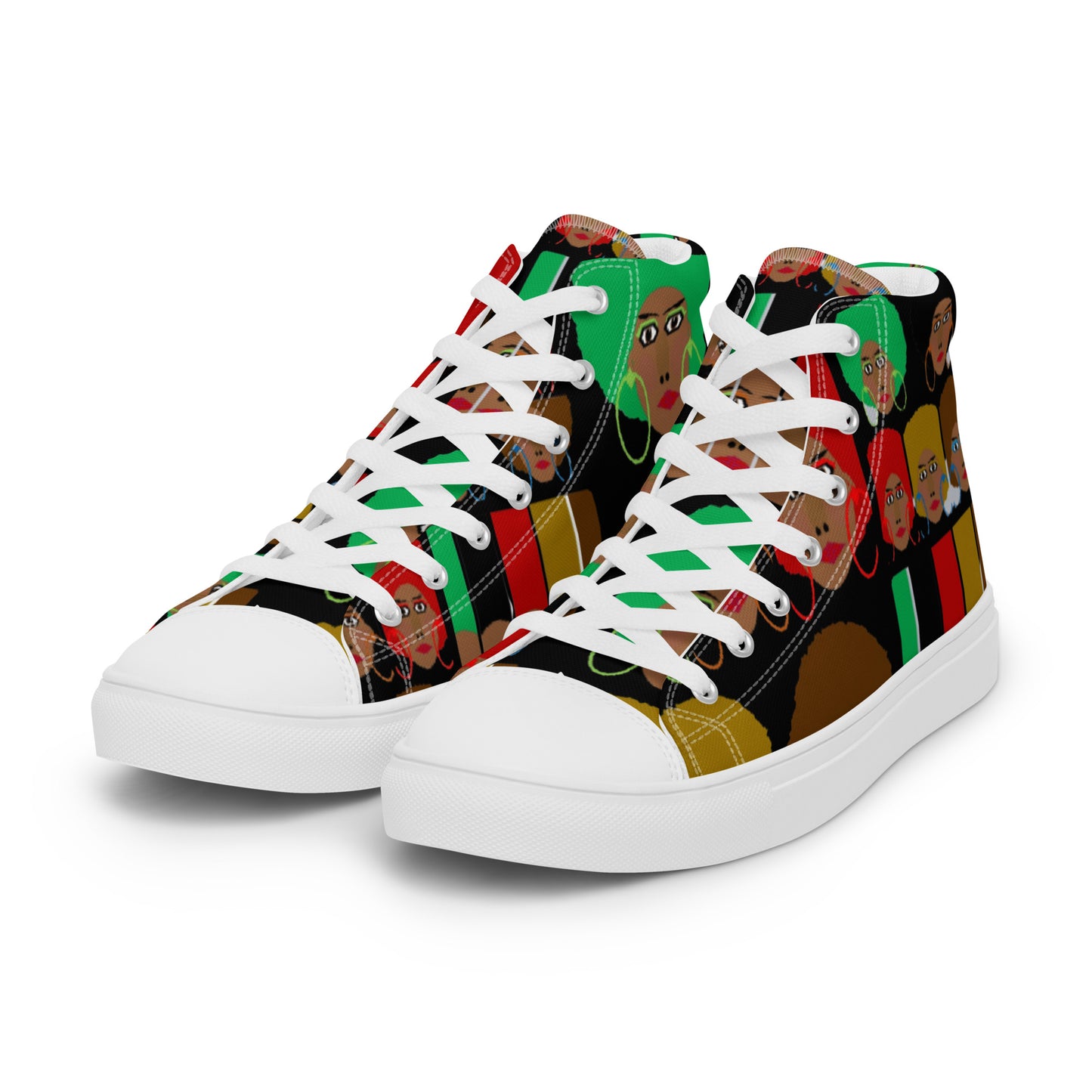 Women’s high top canvas shoes