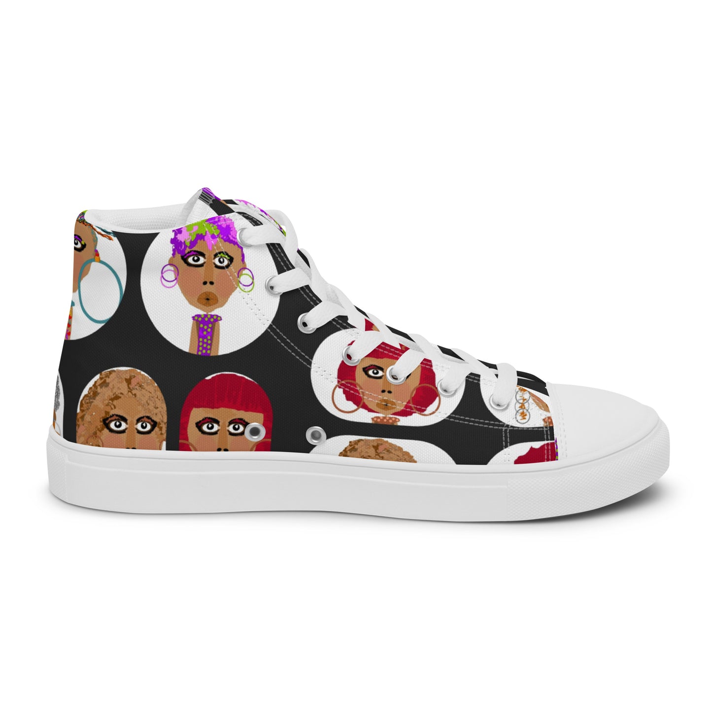 Women’s high top canvas shoes