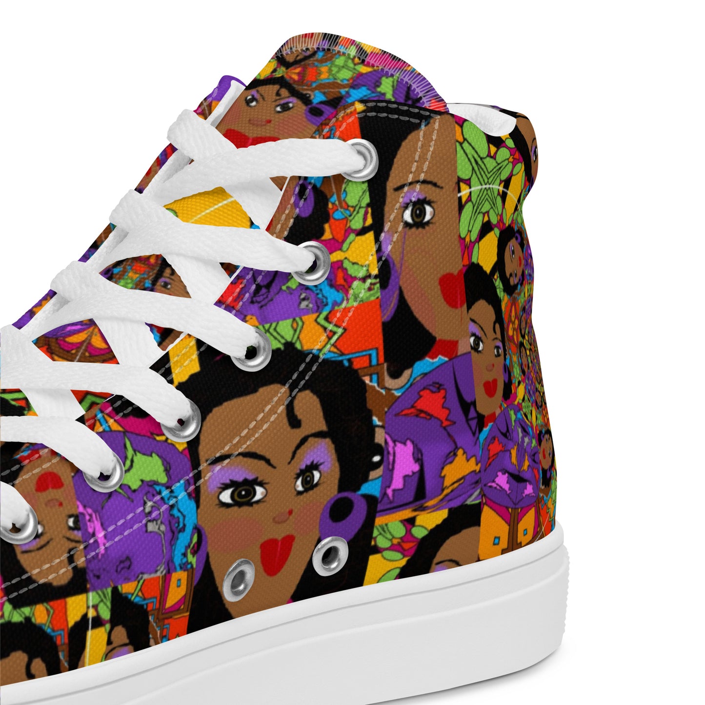 Women’s high top canvas shoes