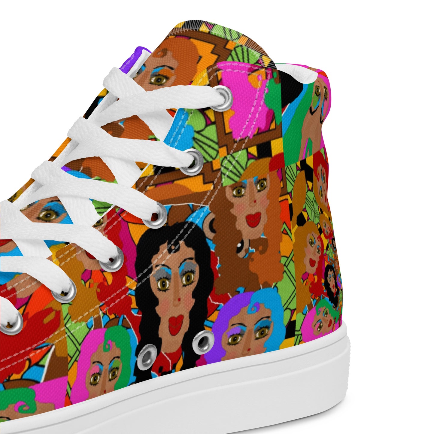 Women’s high top canvas shoes