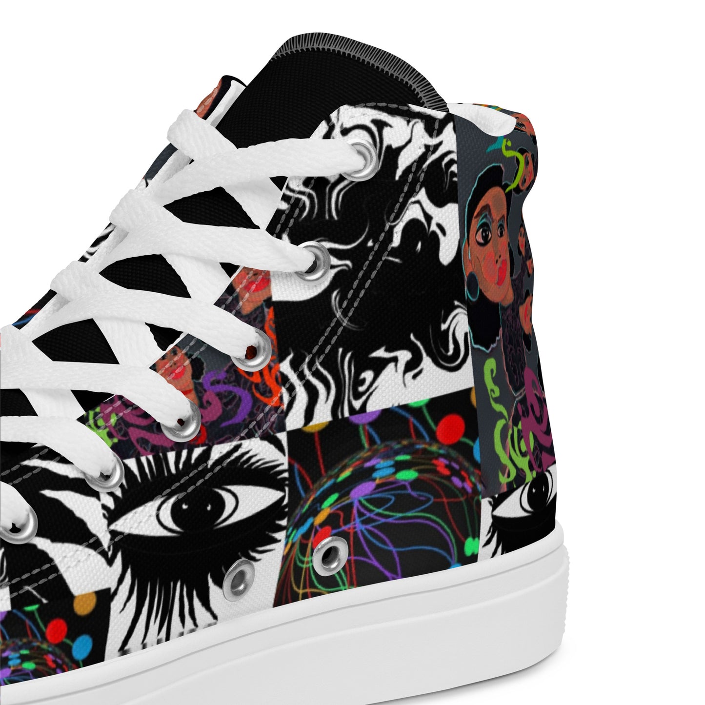 Women’s high top canvas shoes