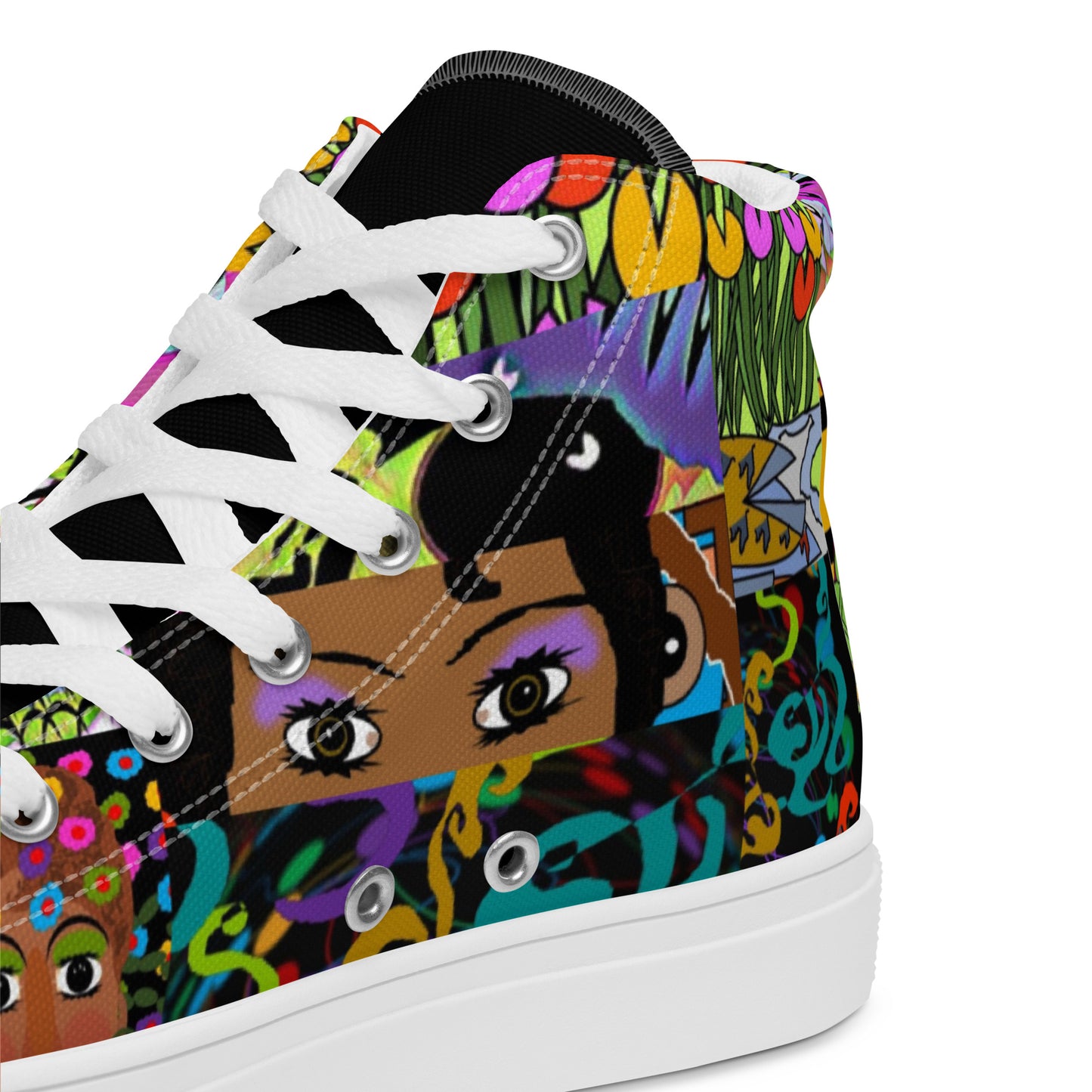 Women’s high top canvas shoes