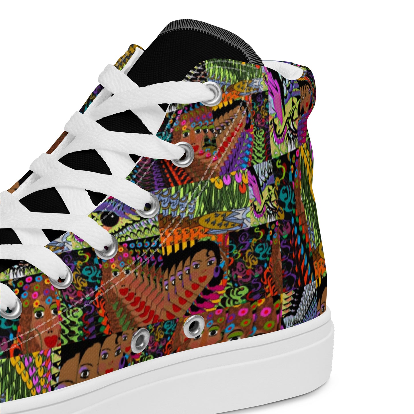 Women’s high top canvas shoes