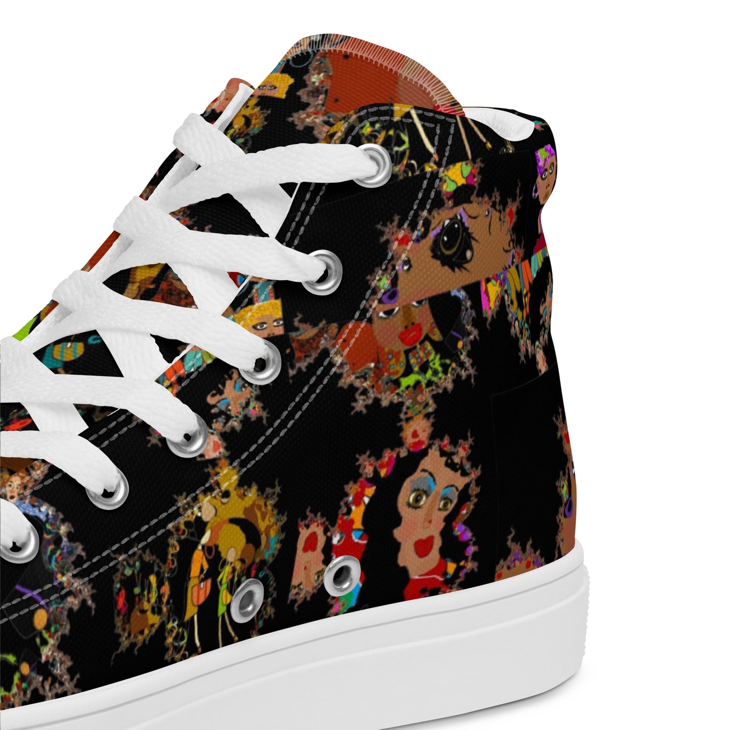 Women’s high top canvas shoes