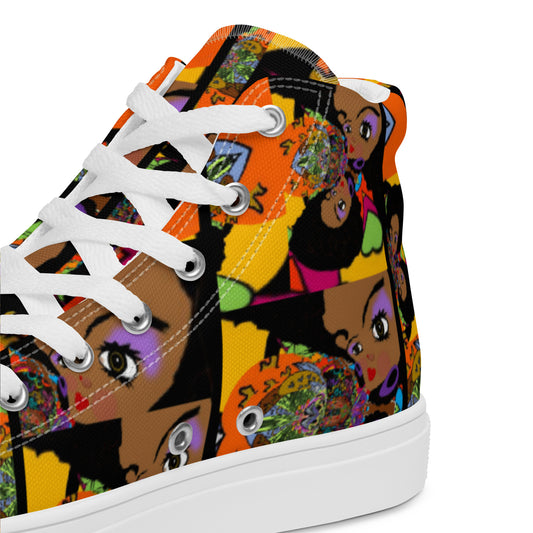 Women’s high top canvas shoes