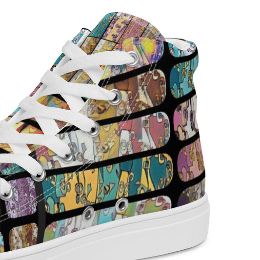 Women’s high top canvas shoes