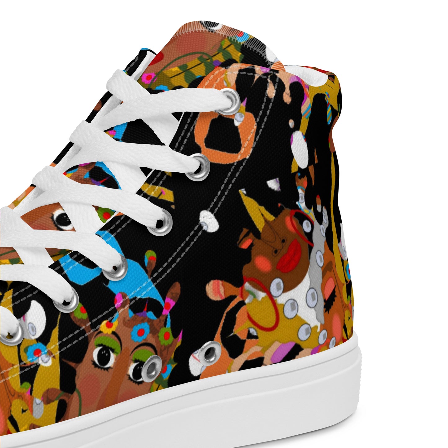 Women’s high top canvas shoes