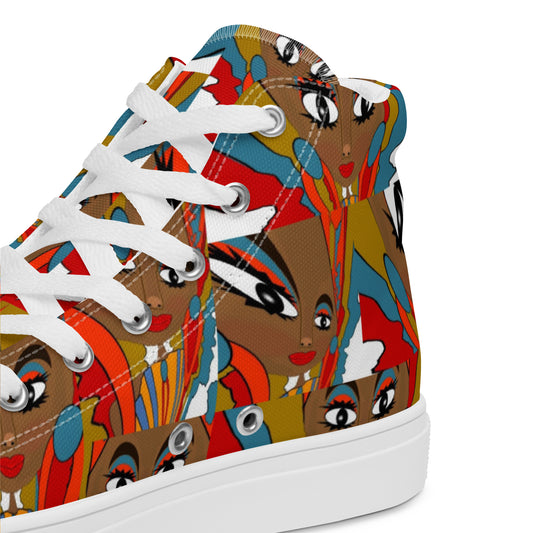 Women’s high top canvas shoes