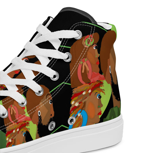 Women’s high top canvas shoes