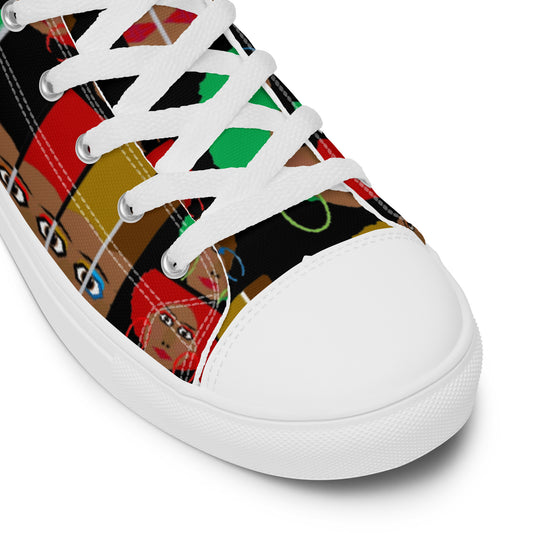 Women’s high top canvas shoes