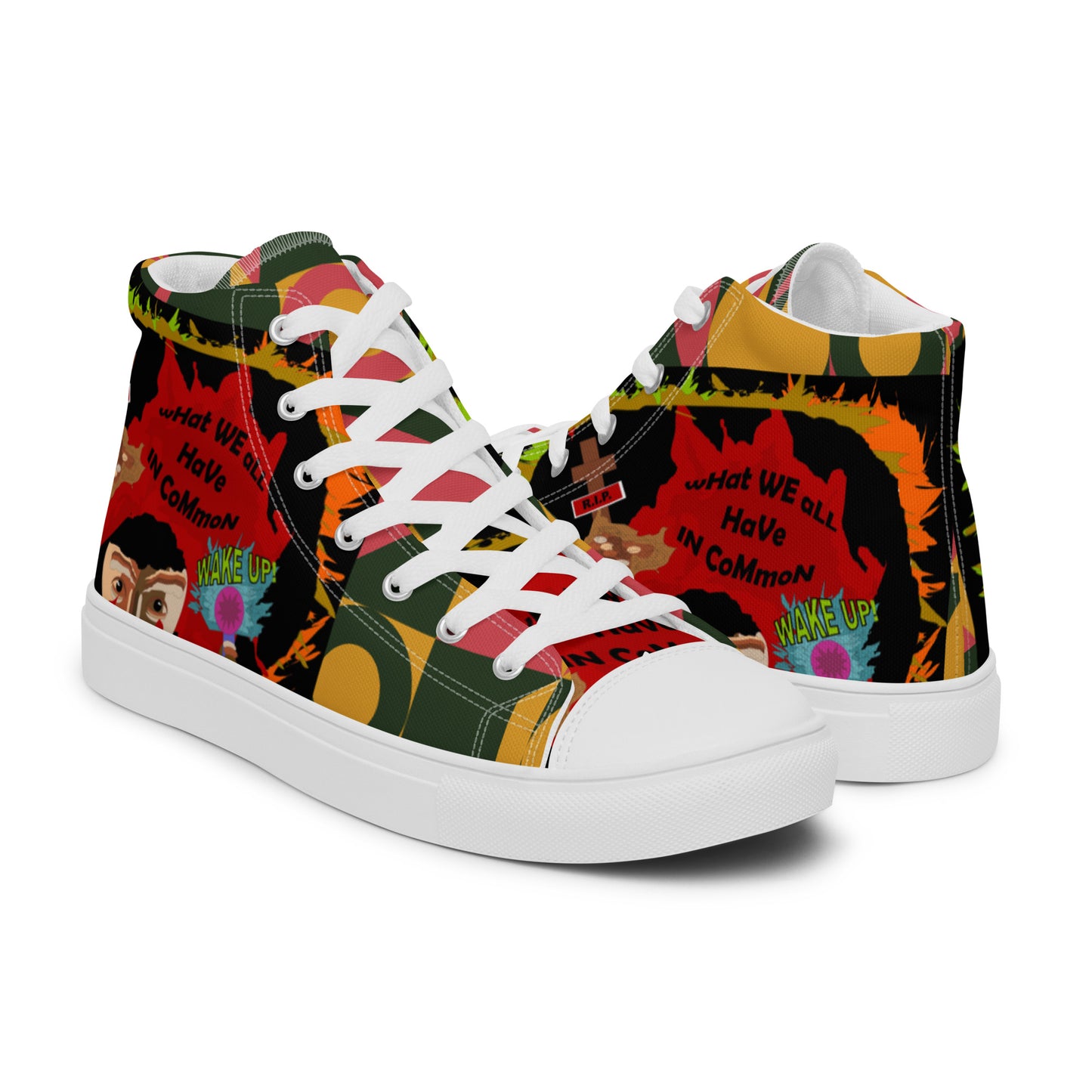 Women’s high top canvas shoes