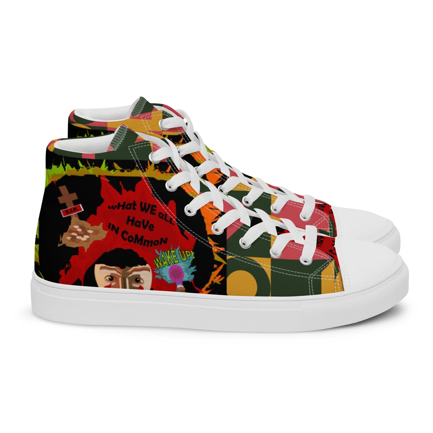 Women’s high top canvas shoes