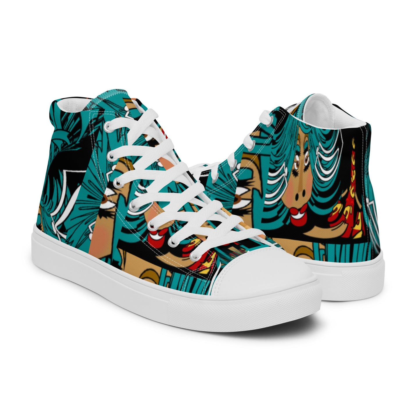 Women’s high top canvas shoes