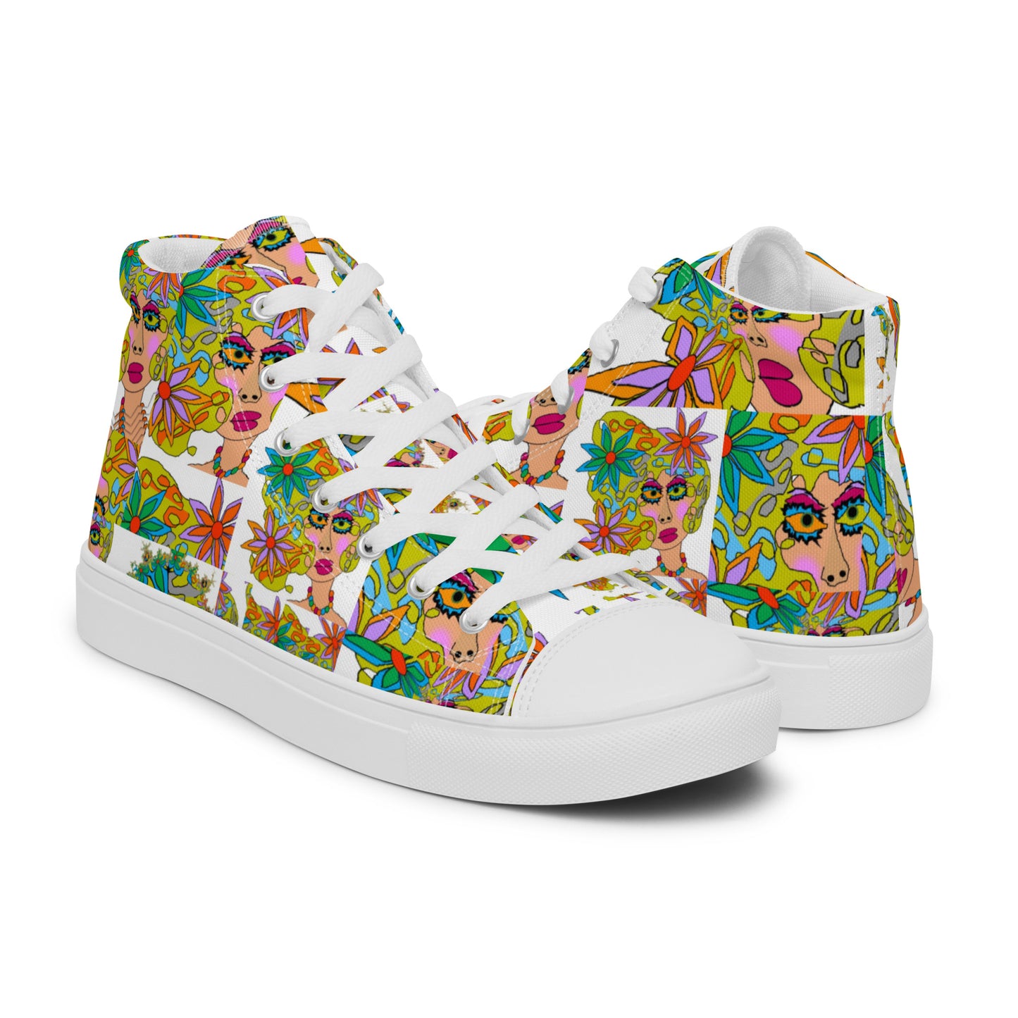 Women’s high top canvas shoes