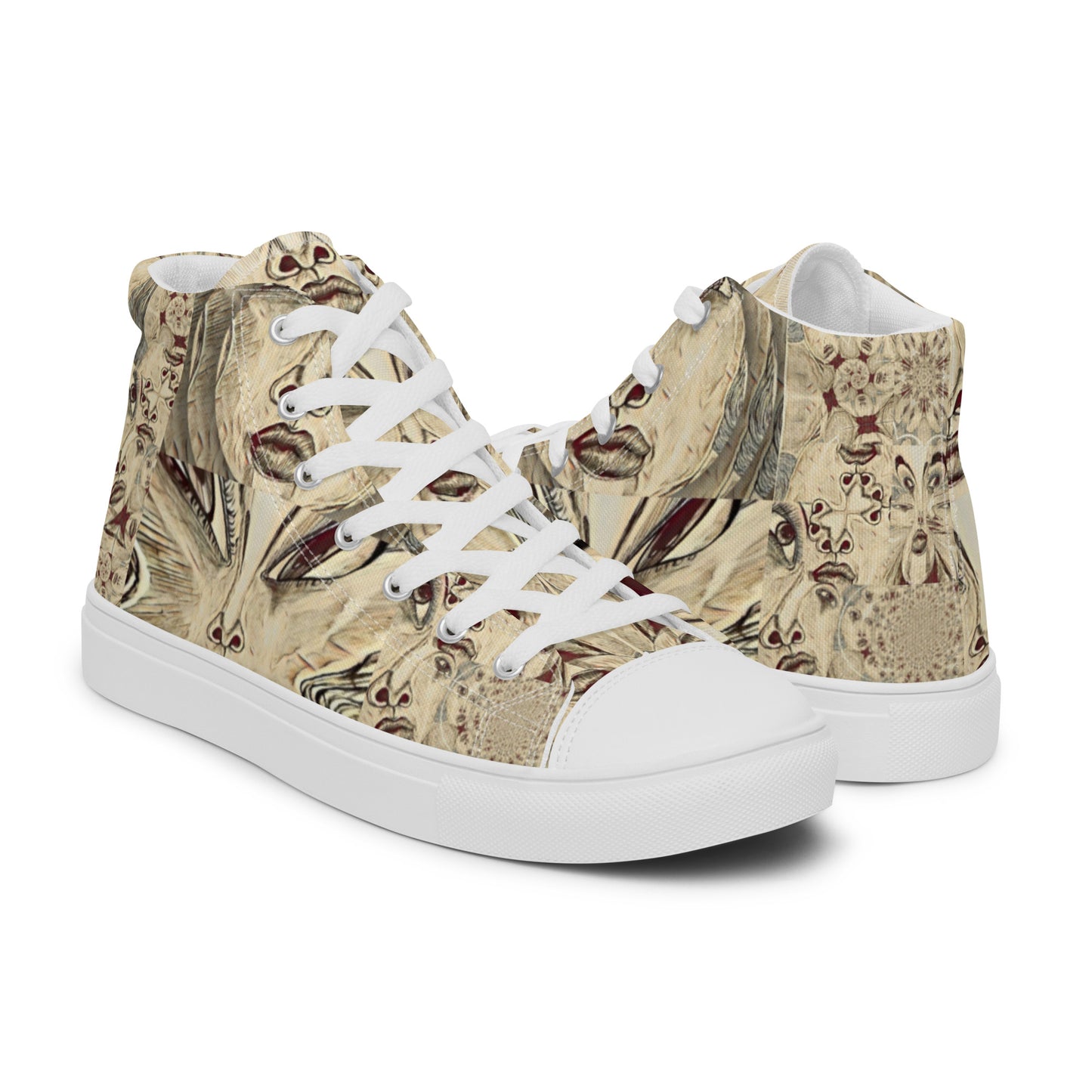 Women’s high top canvas shoes