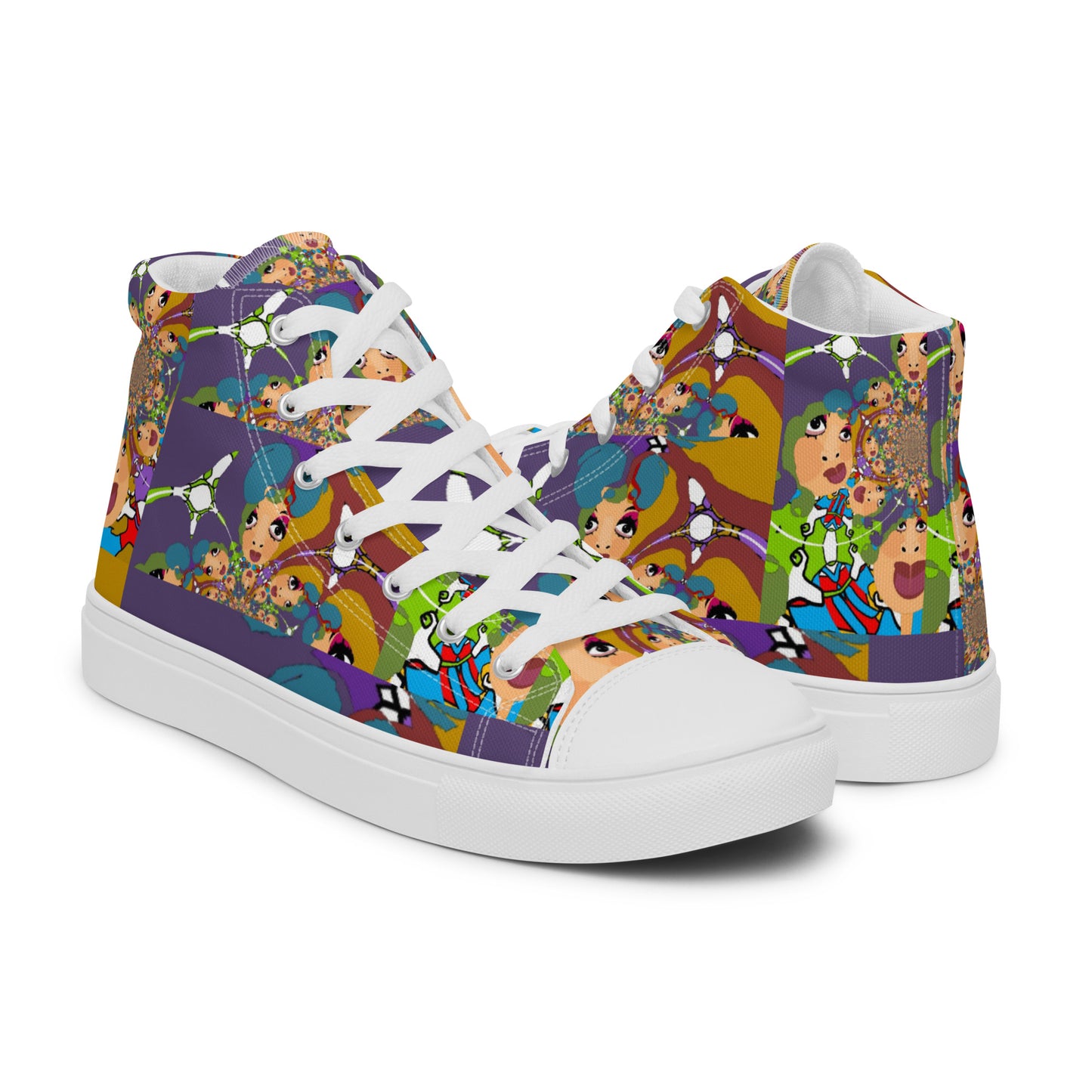 Women’s high top canvas shoes