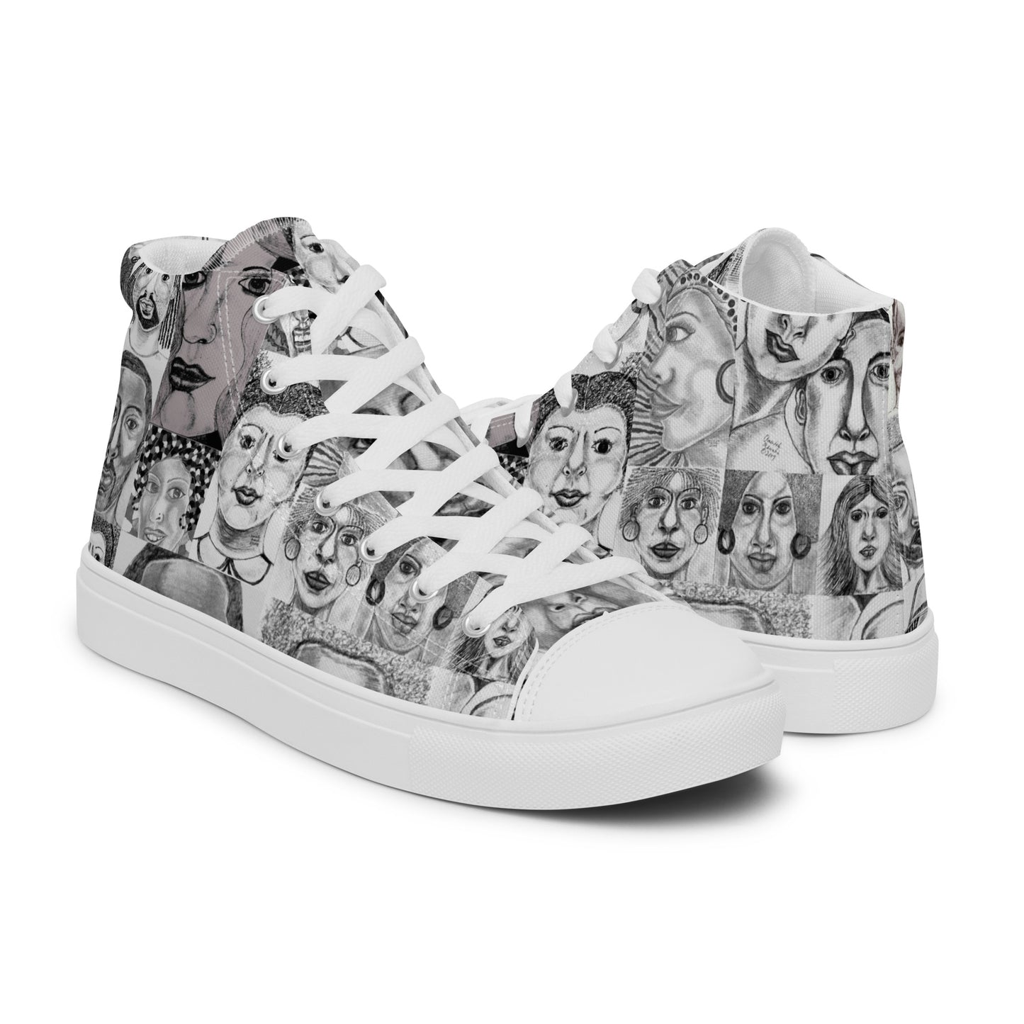 Women’s high top canvas shoes