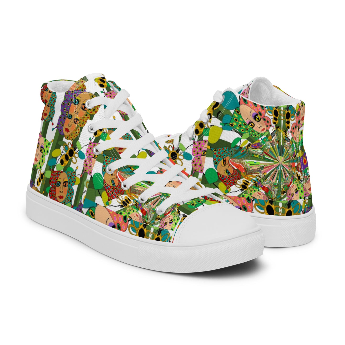 Women’s high top canvas shoes