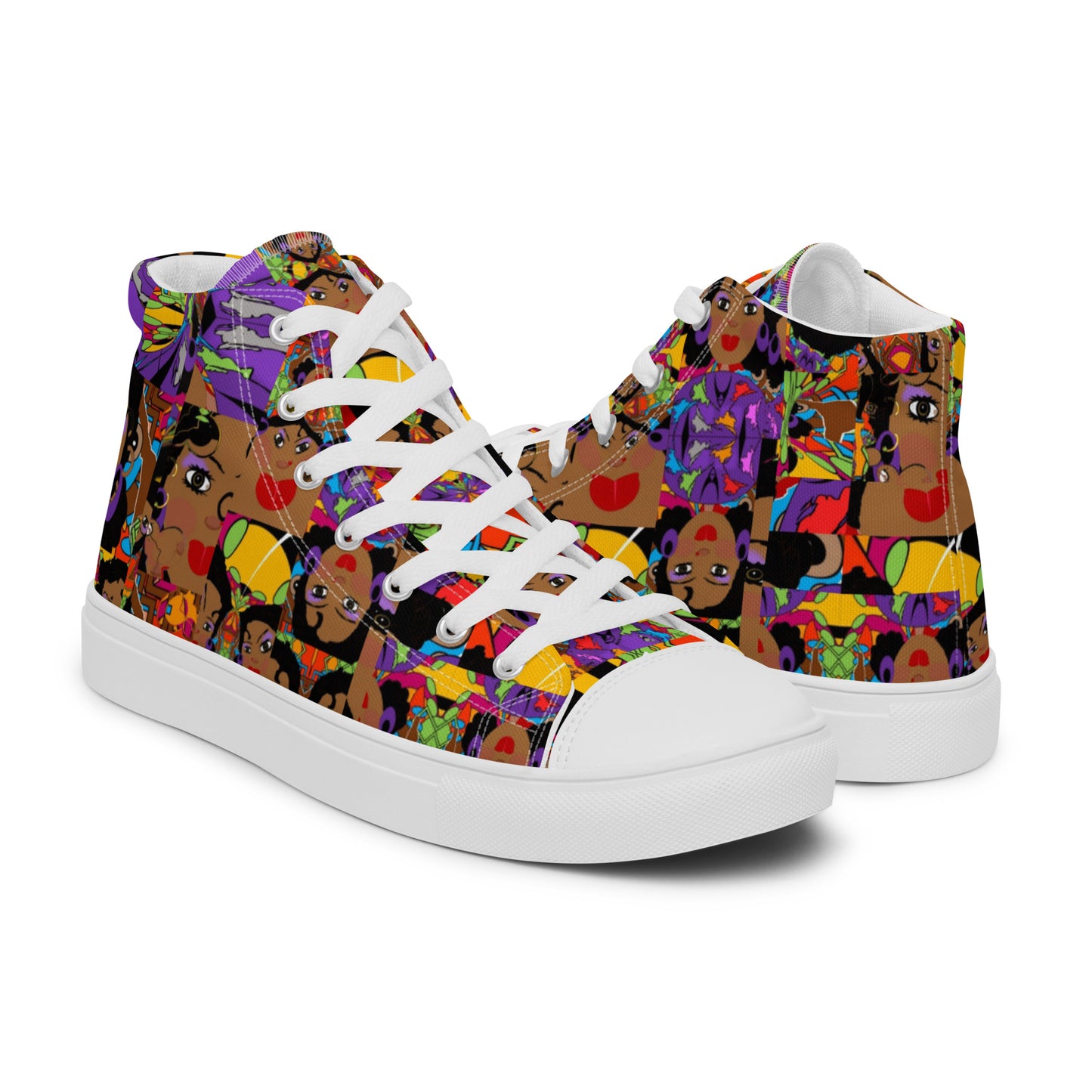 Women’s high top canvas shoes