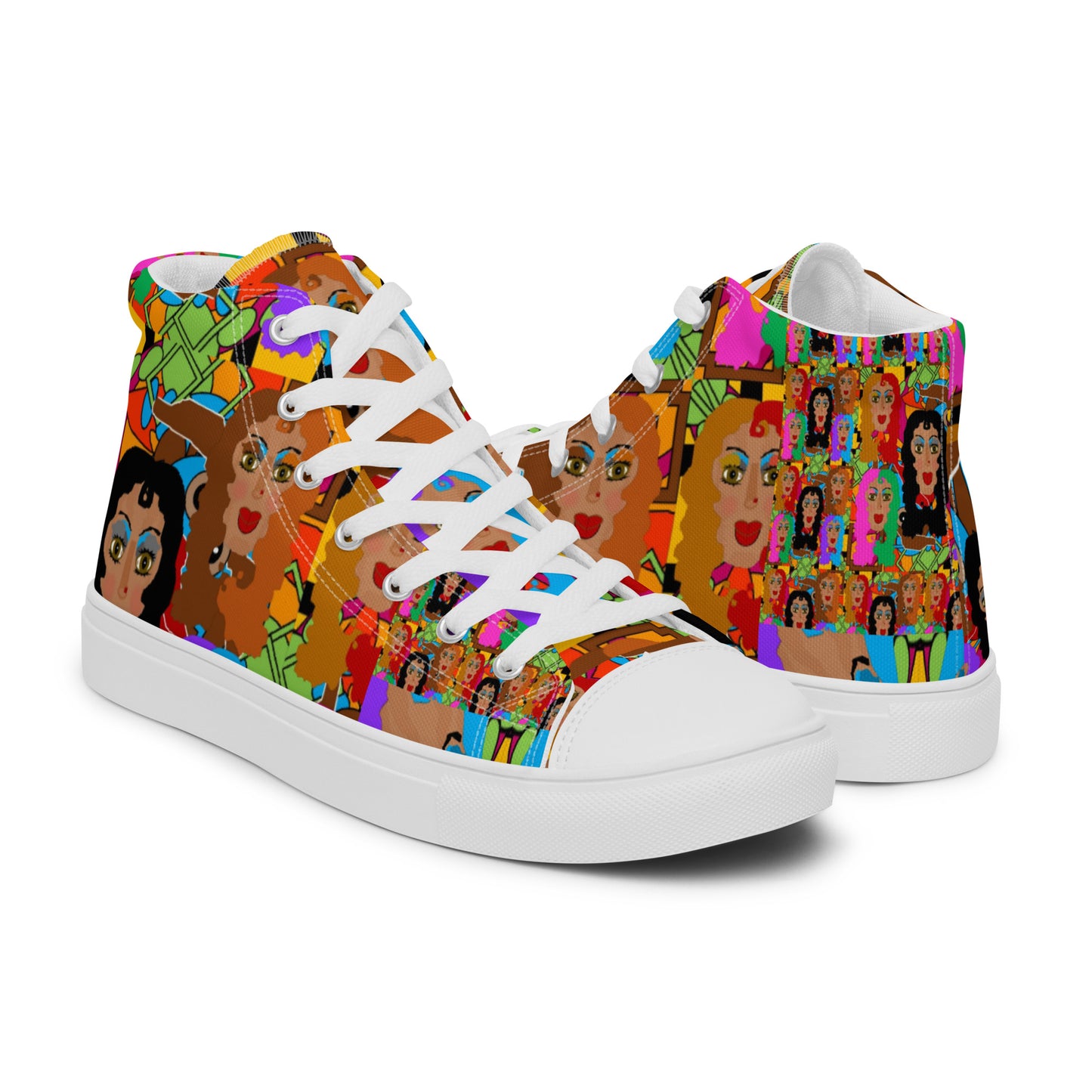 Women’s high top canvas shoes