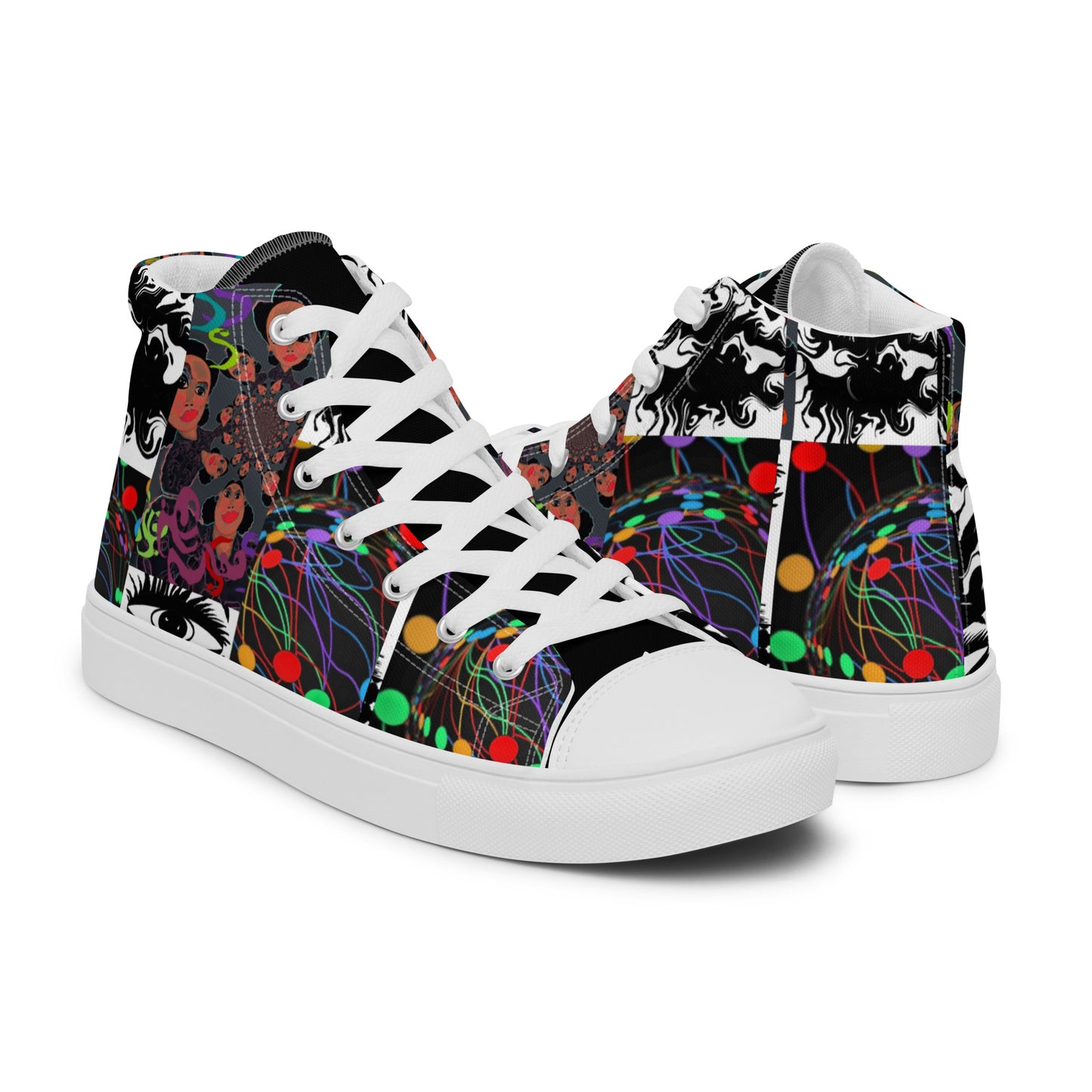 Women’s high top canvas shoes