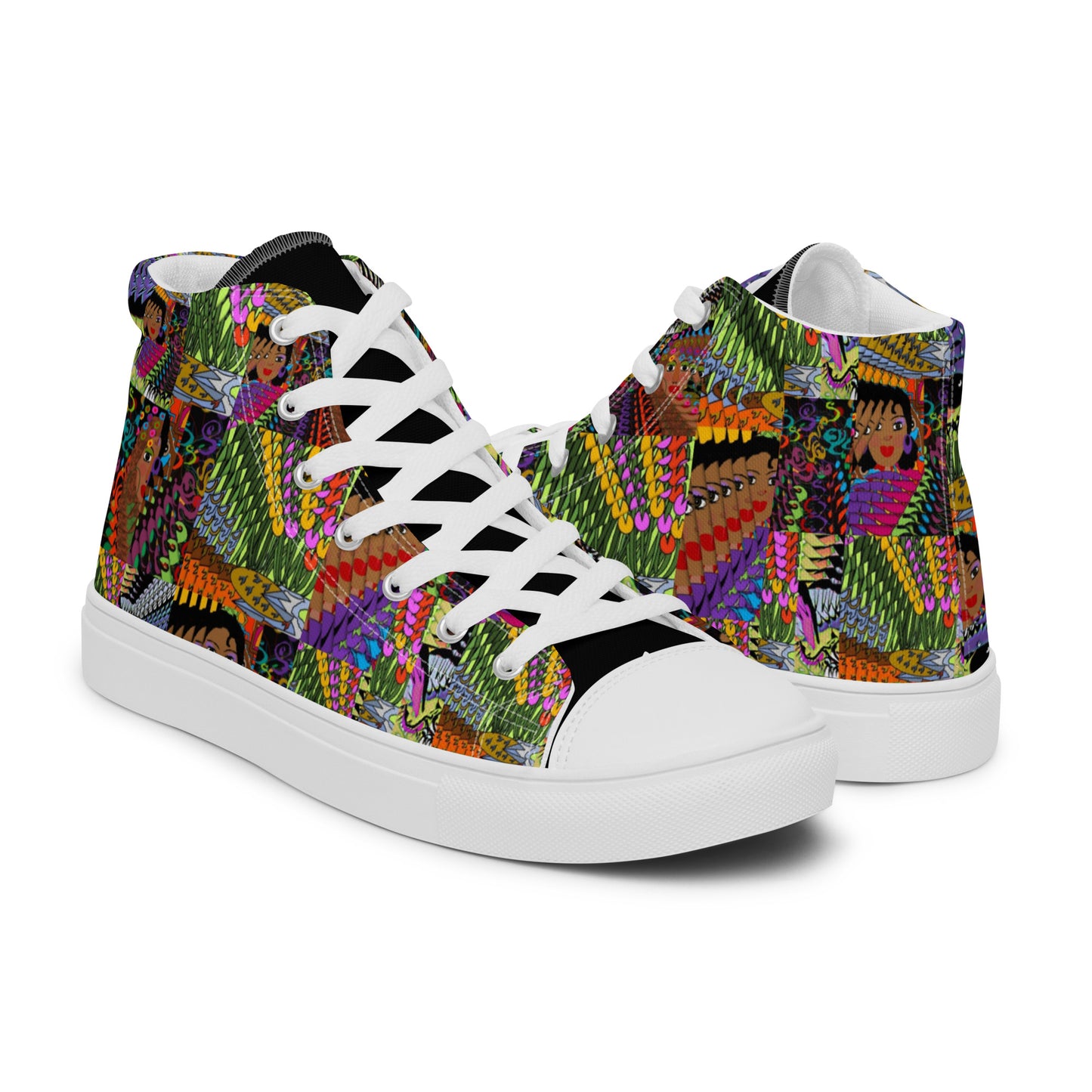 Women’s high top canvas shoes