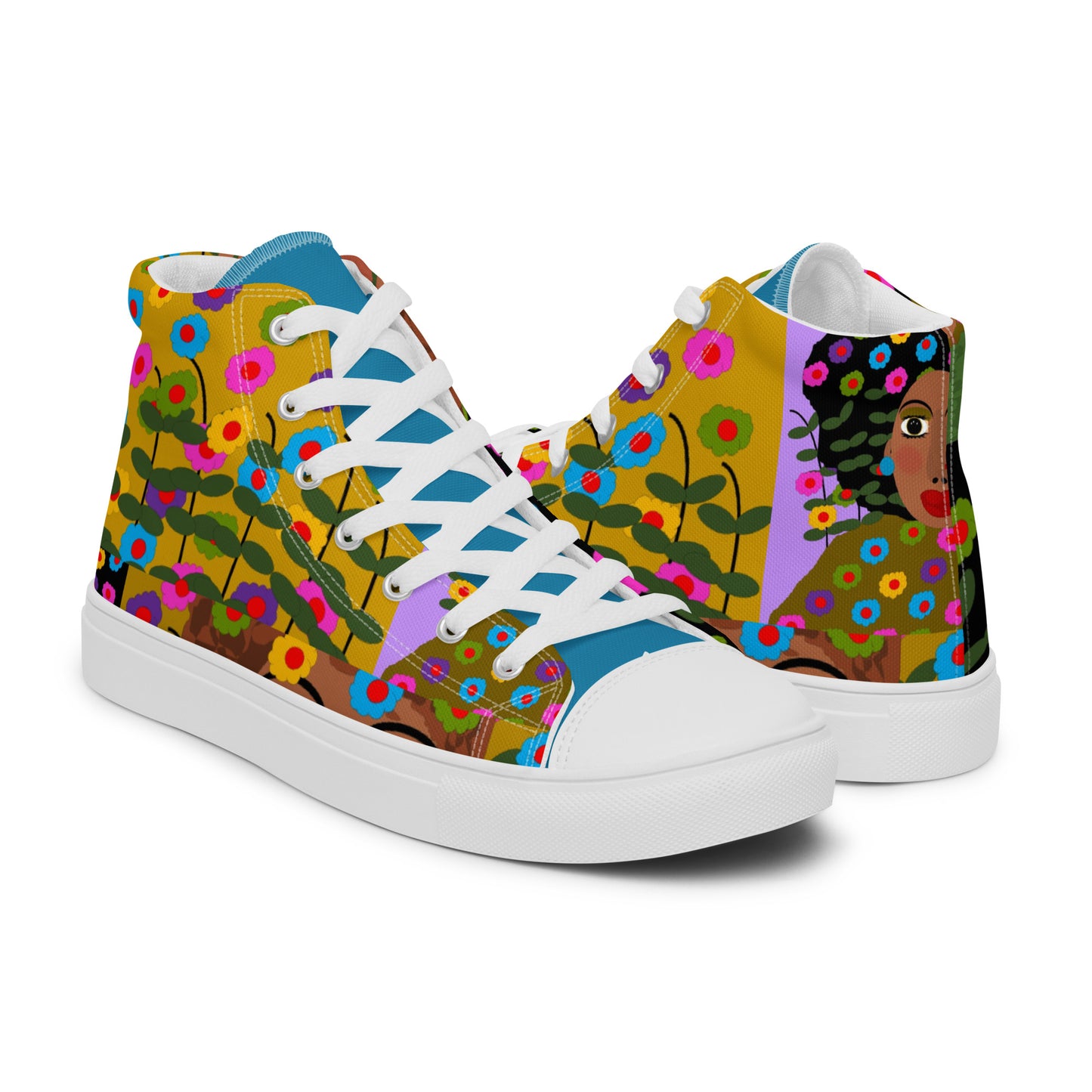 Women’s high top canvas shoes