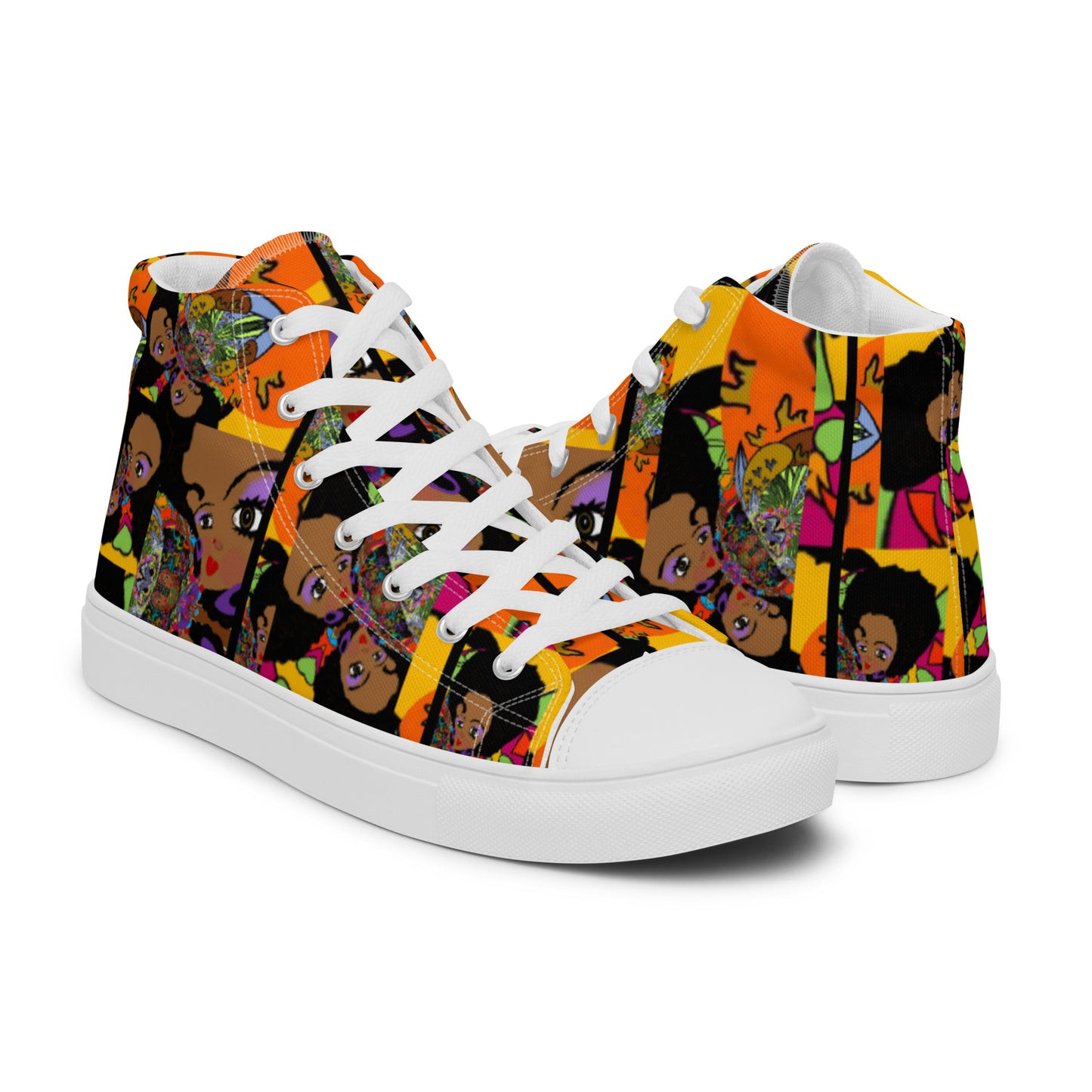 Women’s high top canvas shoes